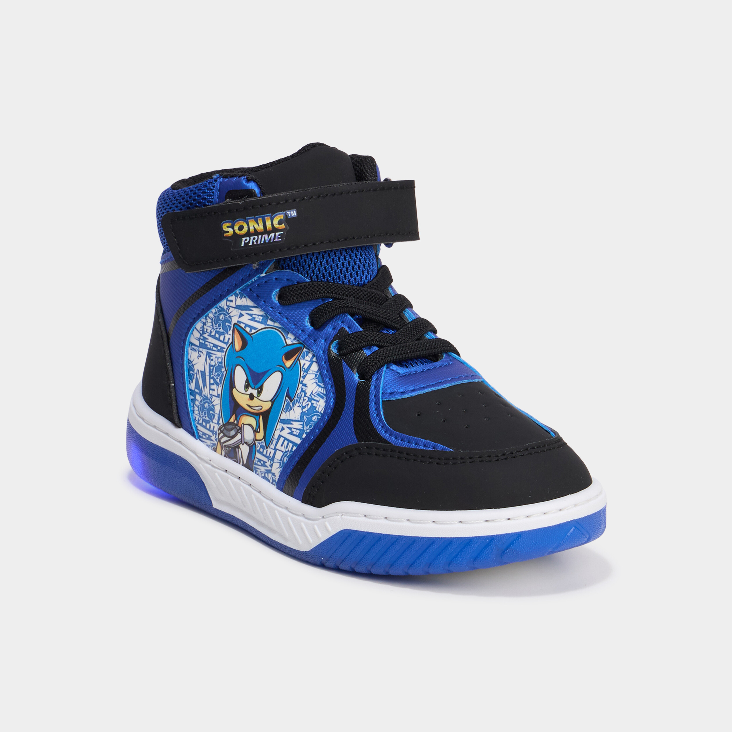 baskets montantes lumineuses sonic bleu garcon Baskets montantes lumineuses Sonic bleu garçon