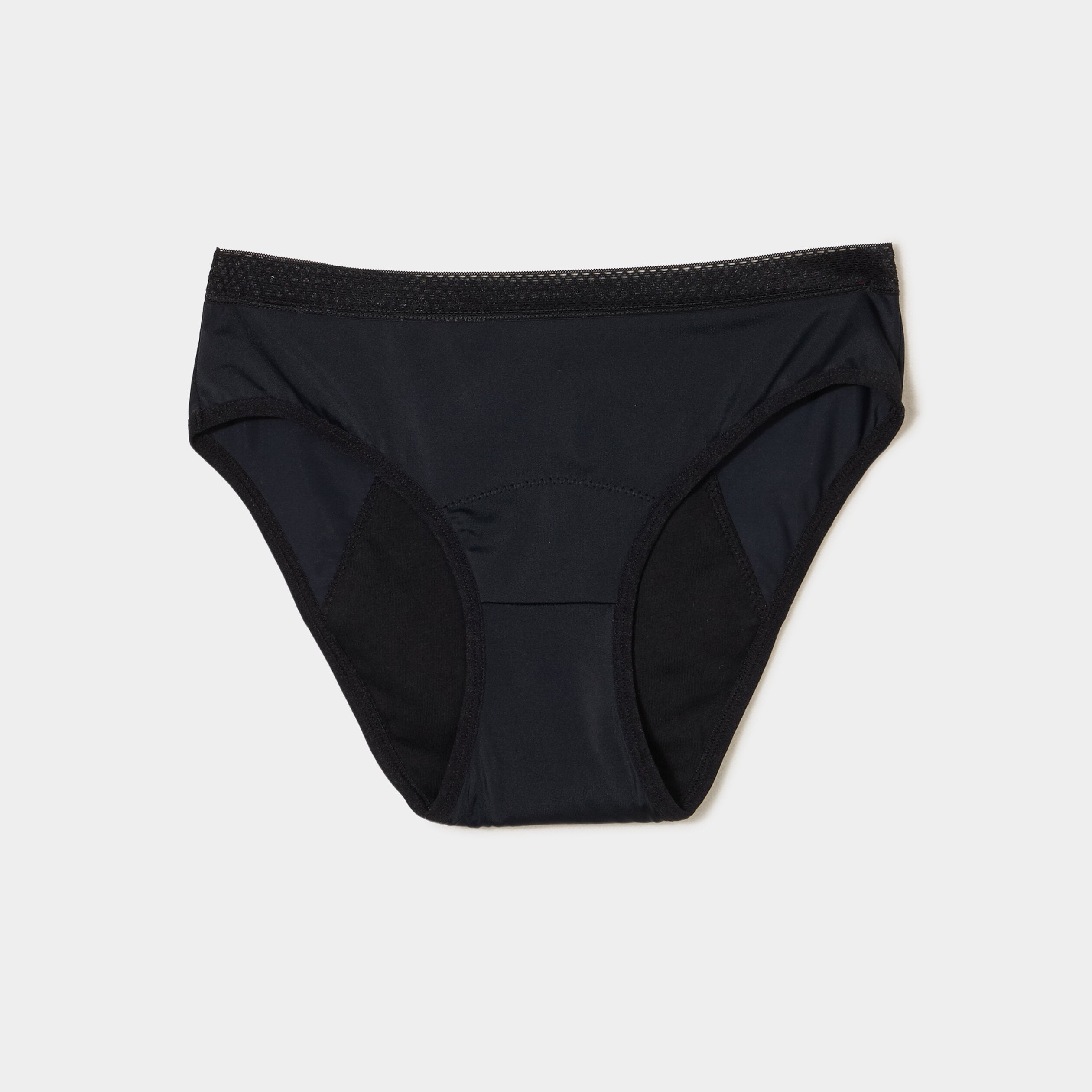 Culotte menstruelle microfibre noir femme