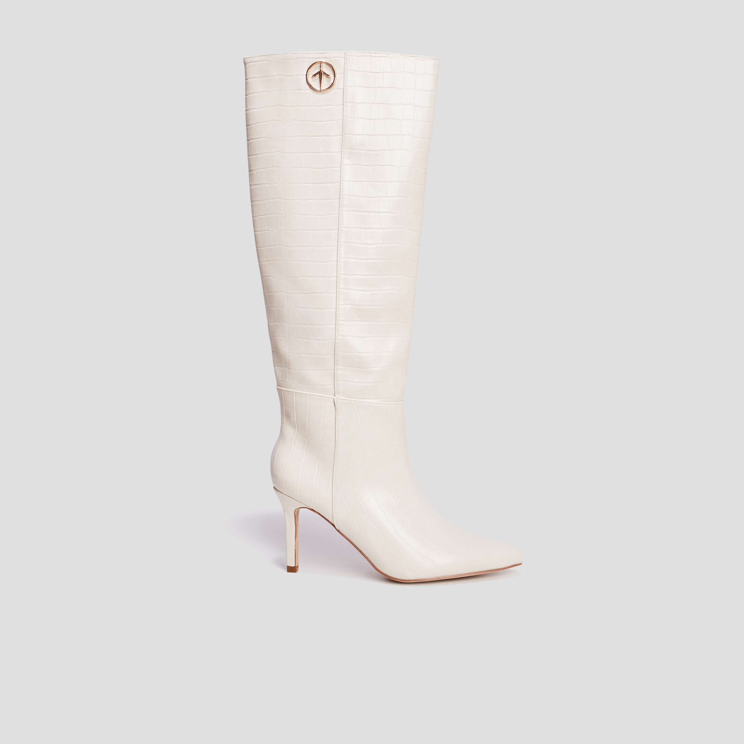 Bottes vernies croco Mosquitos blanc femme