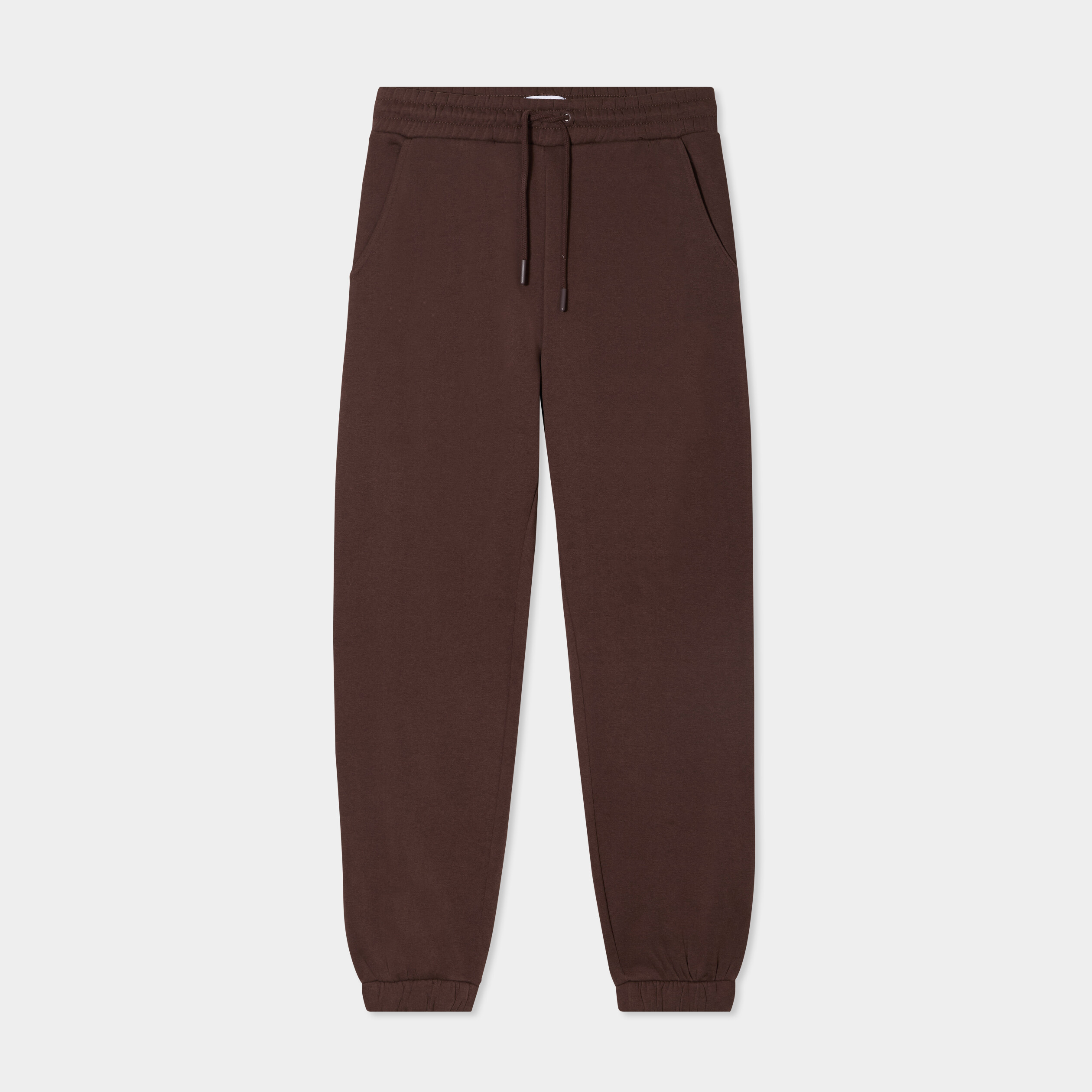 pantalon jogging droit molleton marron fonce femme Pantalon jogging droit molleton marron foncé femme