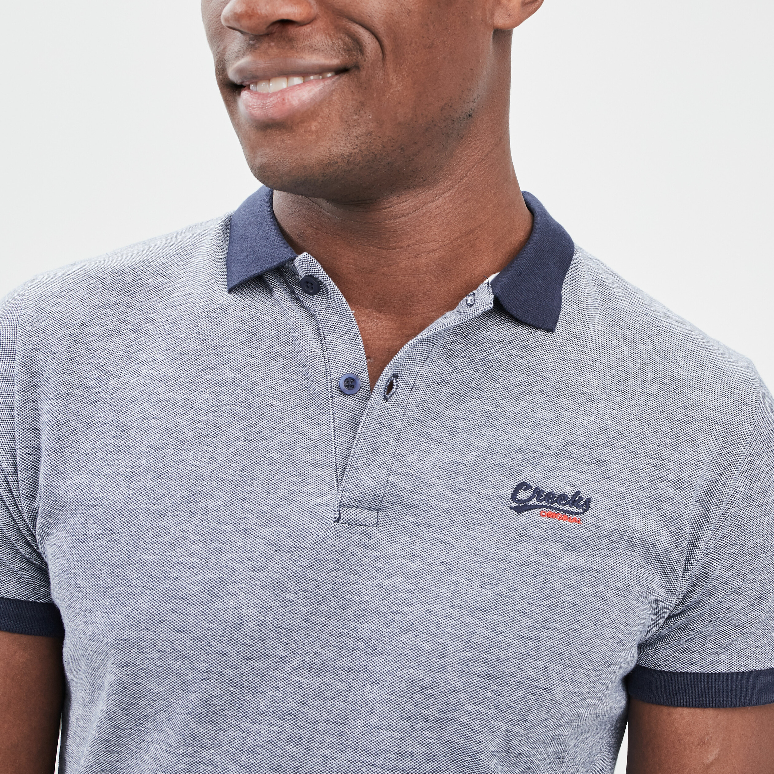 Polo manches courtes Creeks bleu homme