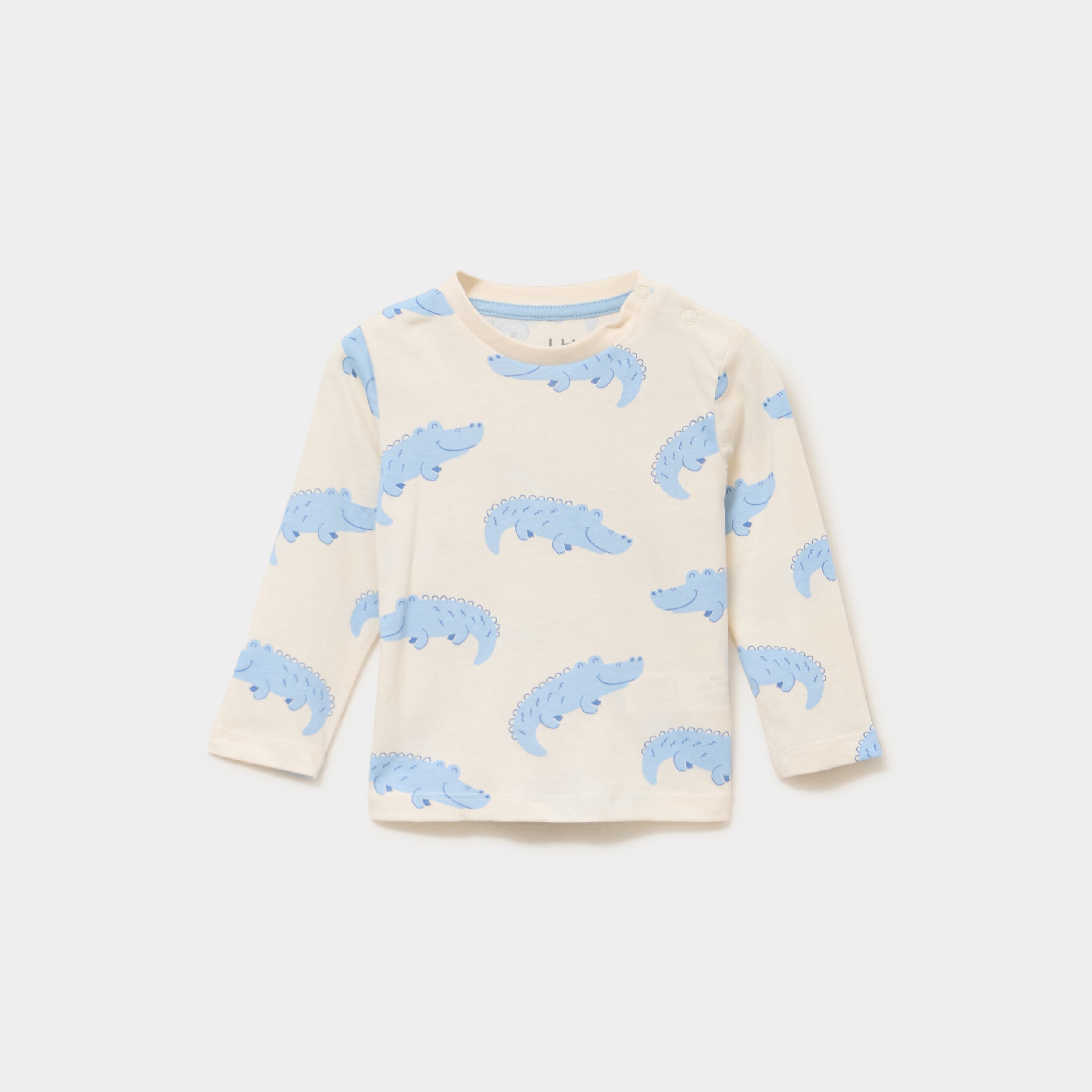 T-shirt manches longues coton ecru b&eacute;b&eacute; gar&ccedil;on