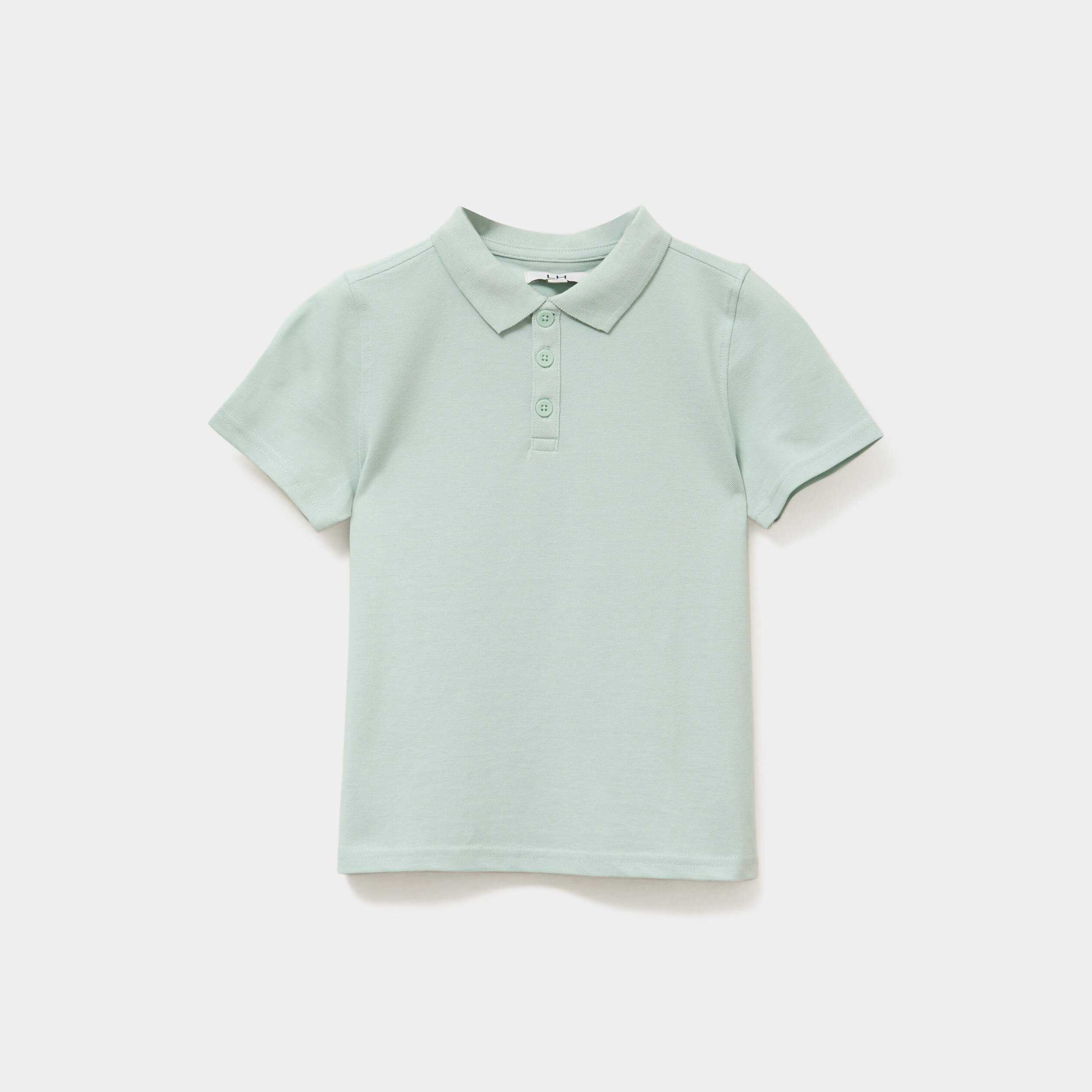 polo manches courtes a detail brode vert pastel garcon Polo manches courtes à détail brodé vert pastel garçon