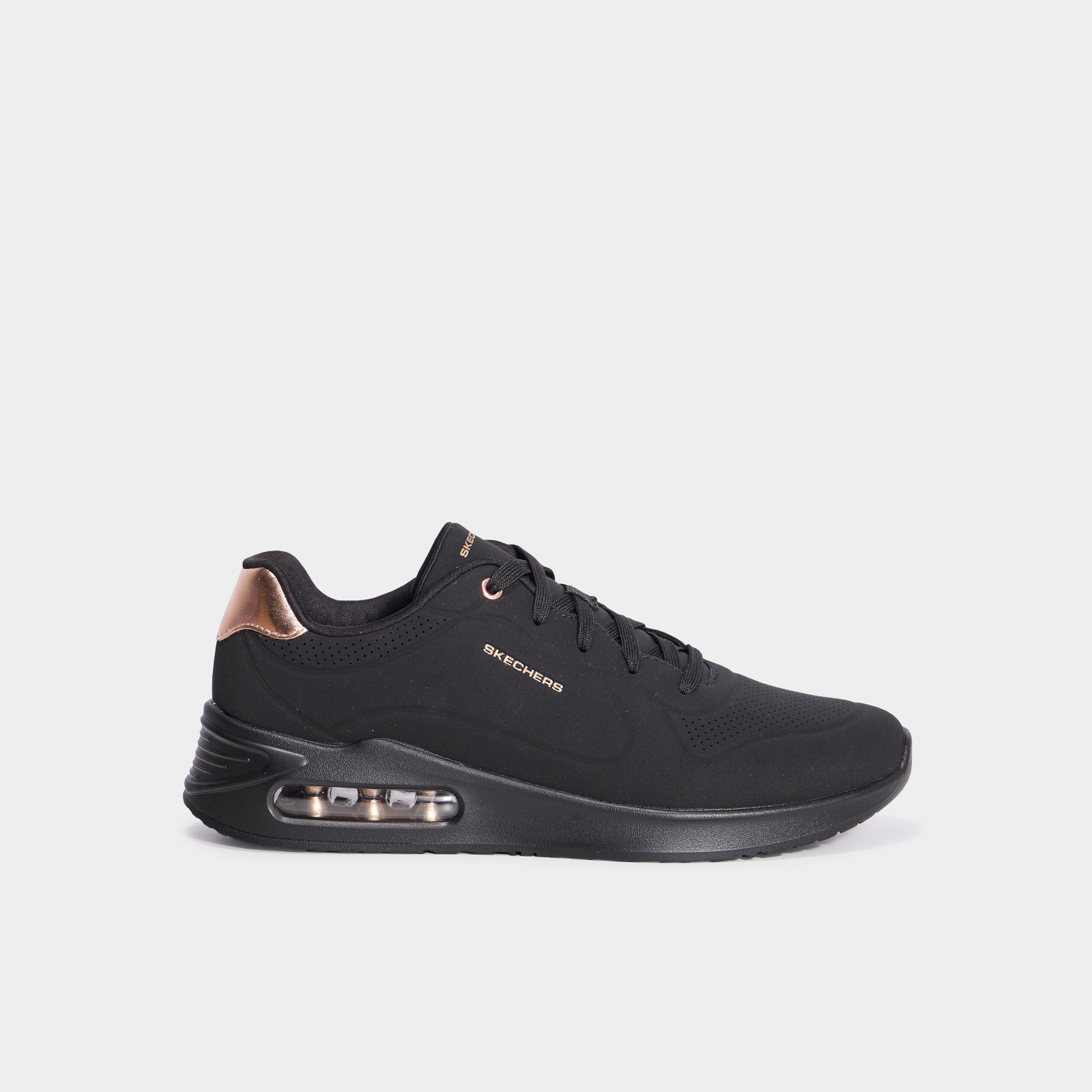 Baskets running &agrave; lacets Skechers noir femme