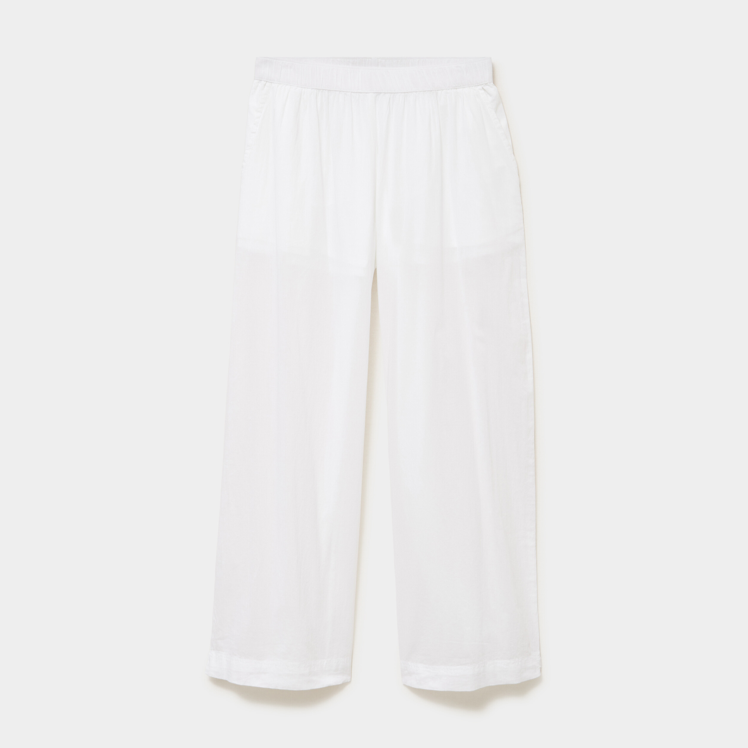 Pantalon de plage voile de coton blanc femme