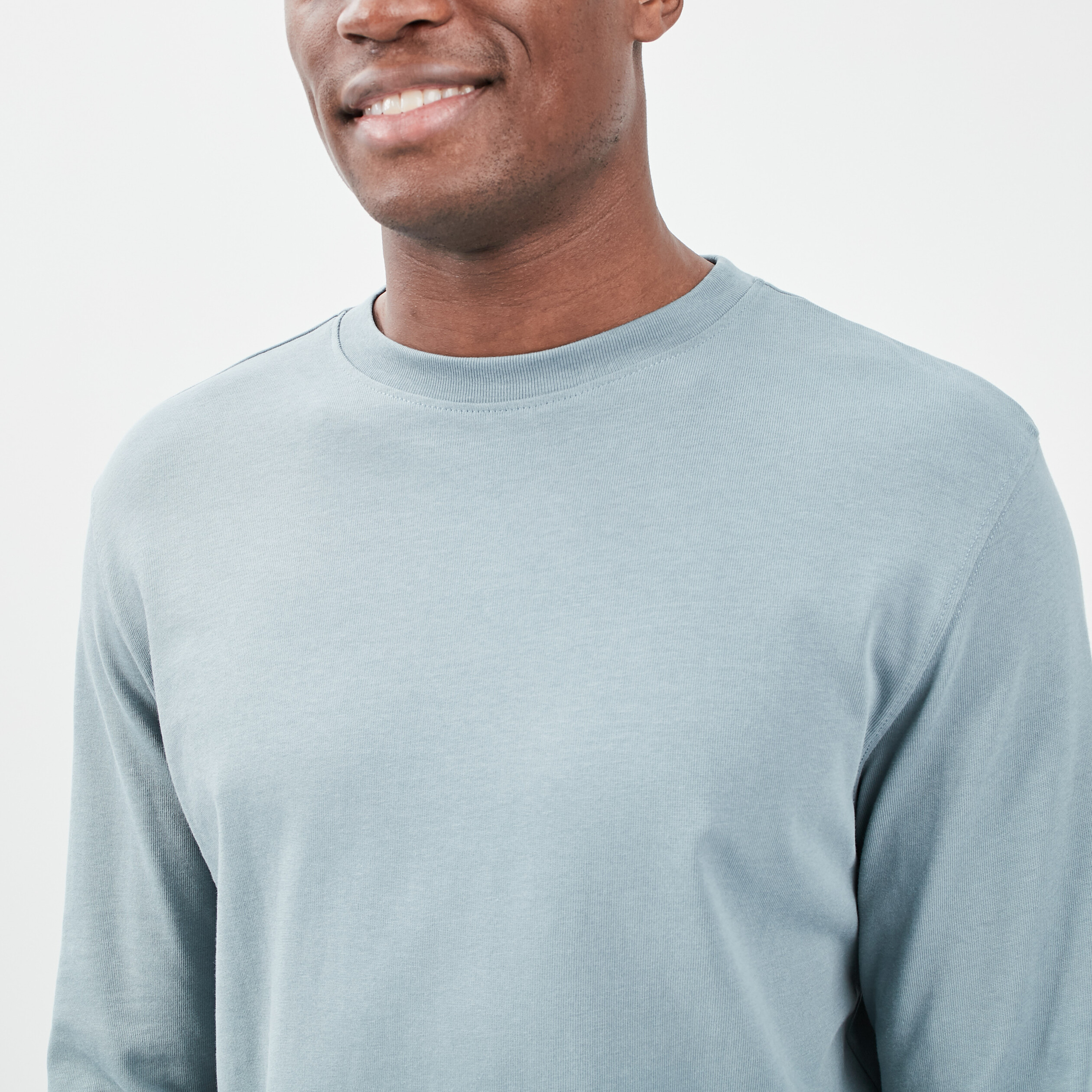 T shirt manche sales longue vert homme