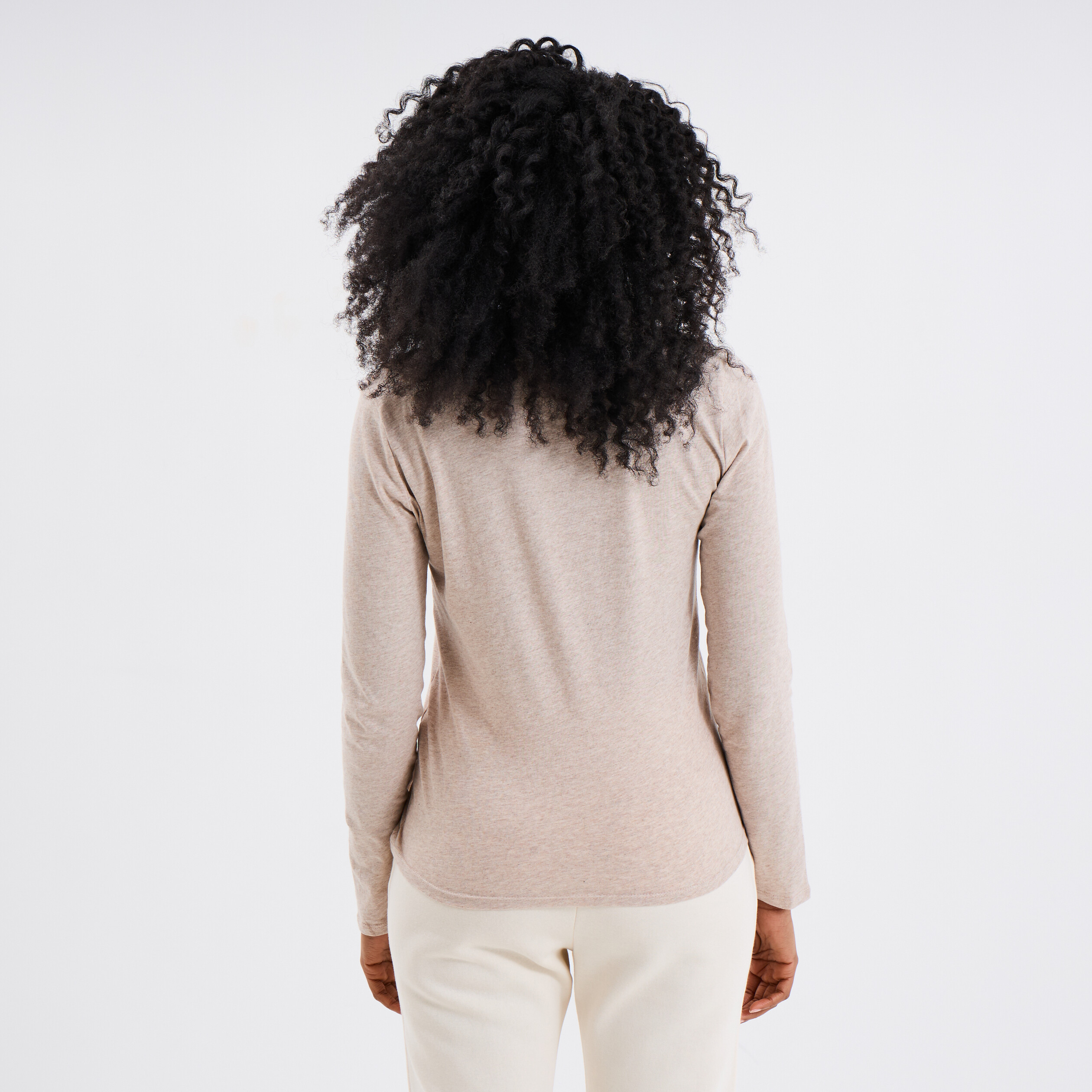 t shirt a manches longues beige femme T-shirt à manches longues beige femme