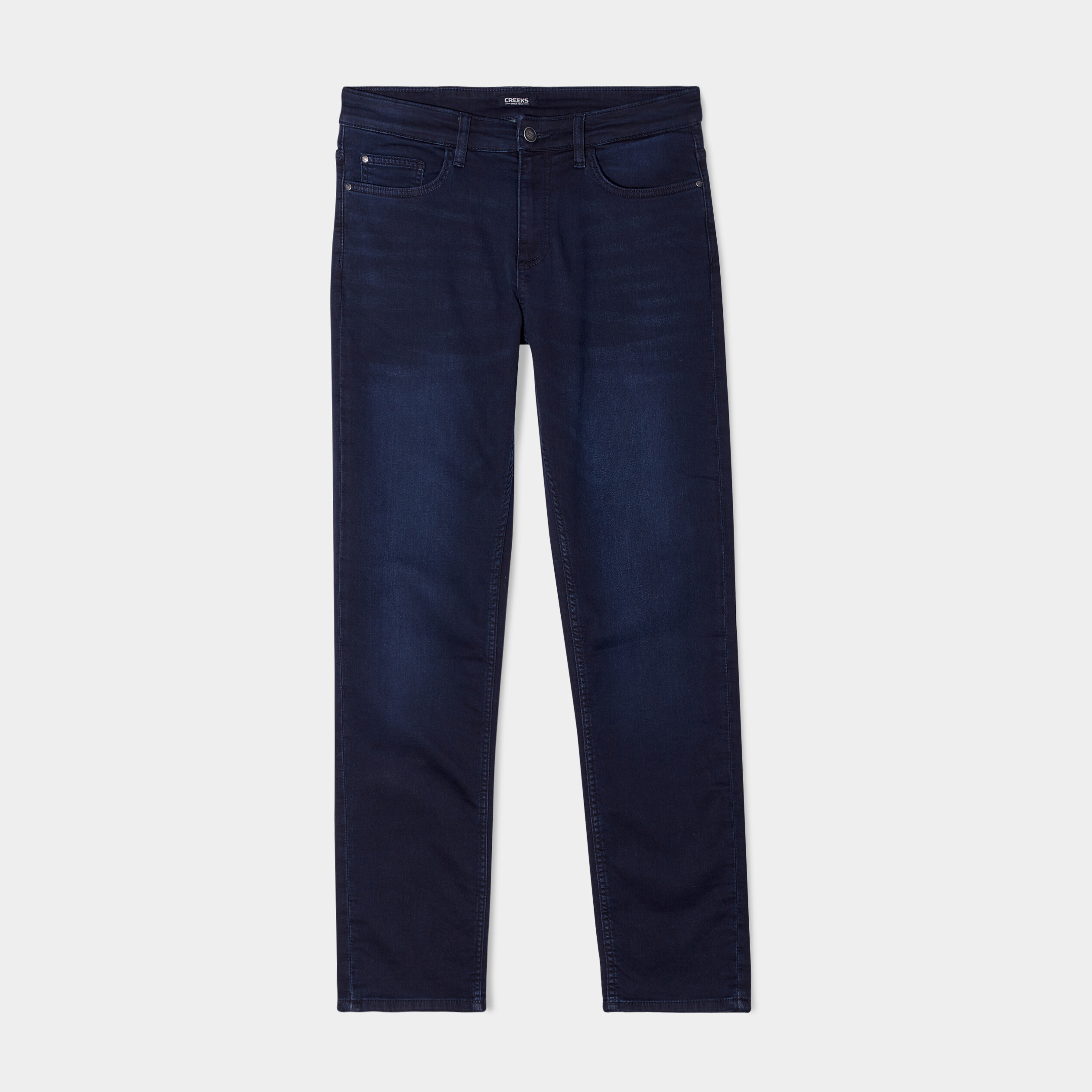 Jean stretch coupe regular denim blue black homme