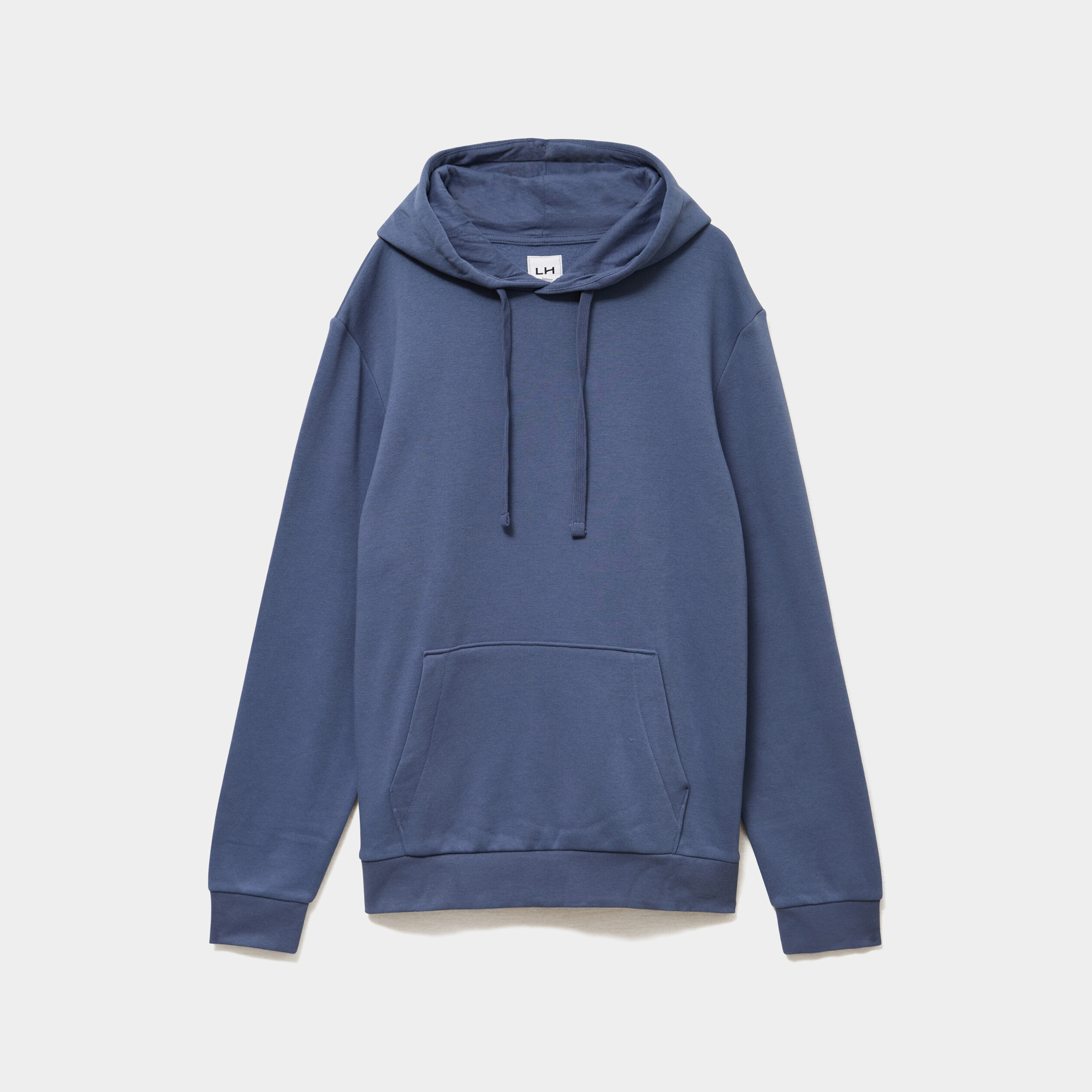Sweat molleton &agrave; capuche hoodie bleu lavande homme