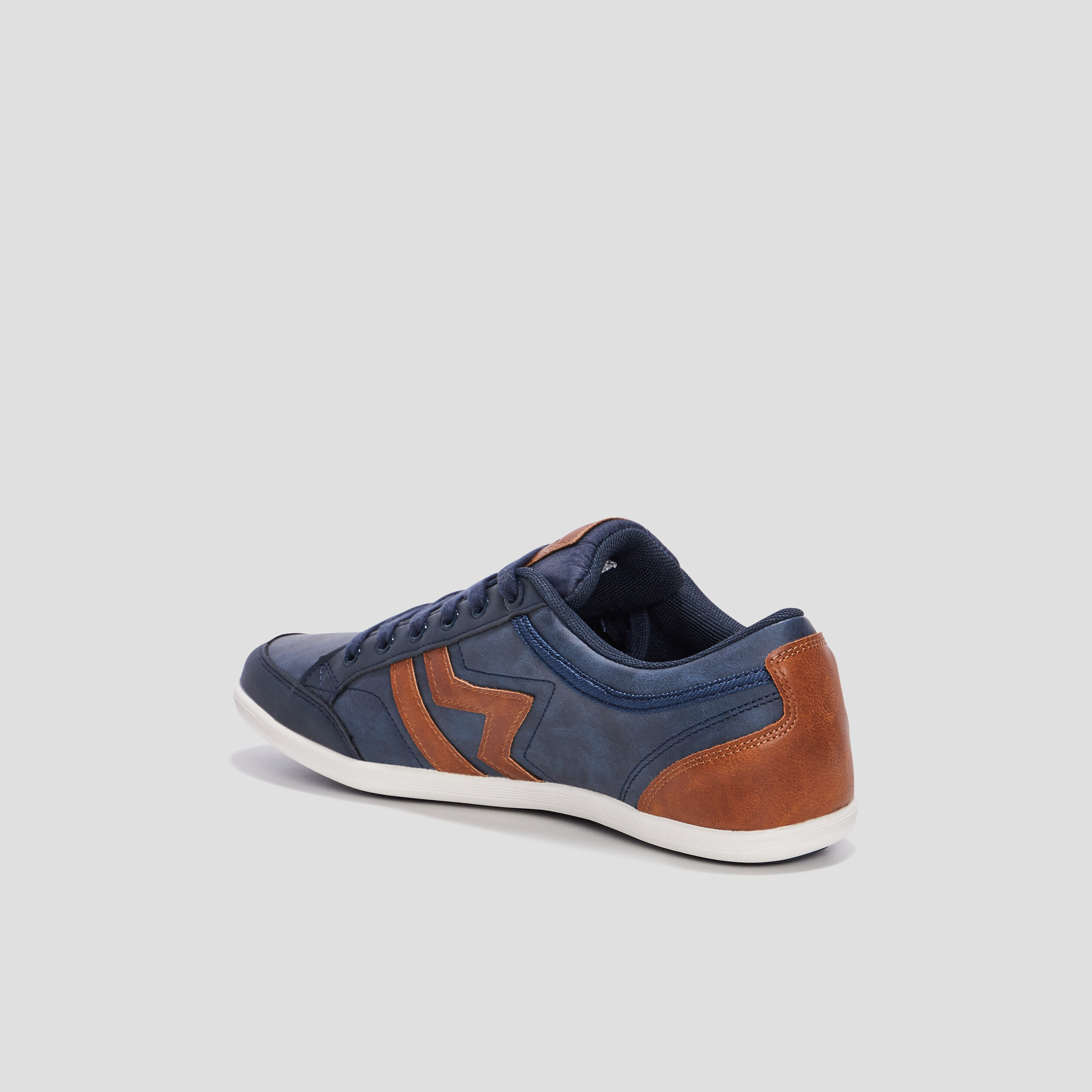 Baskets plates Creeks bleu marine homme