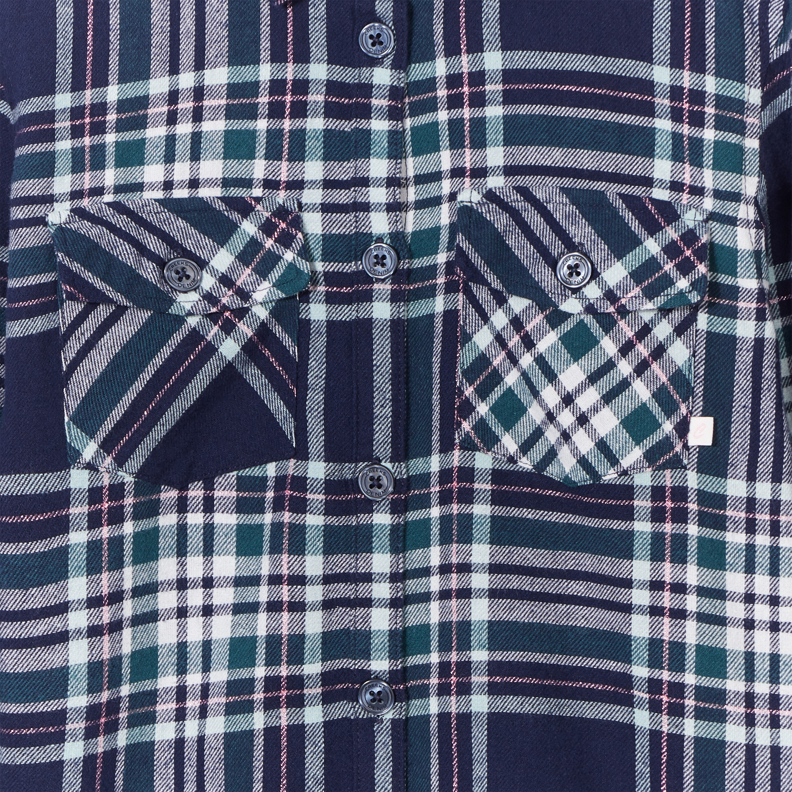 Chemise manches longues bleu marine fille