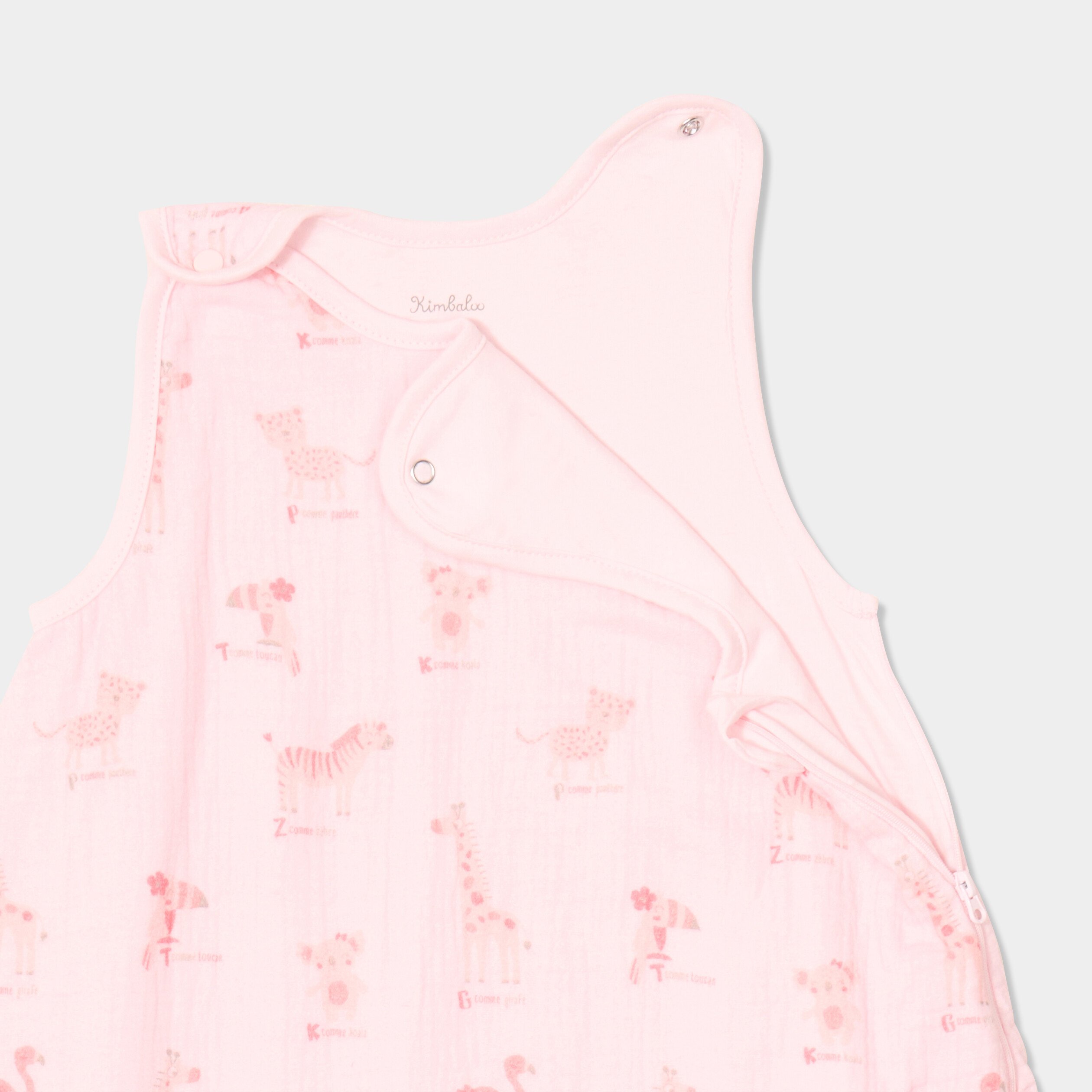 gigoteuse ajustable gaze de coton tog 1 rose clair bebef Gigoteuse ajustable gaze de coton TOG 1 rose clair bébé fille