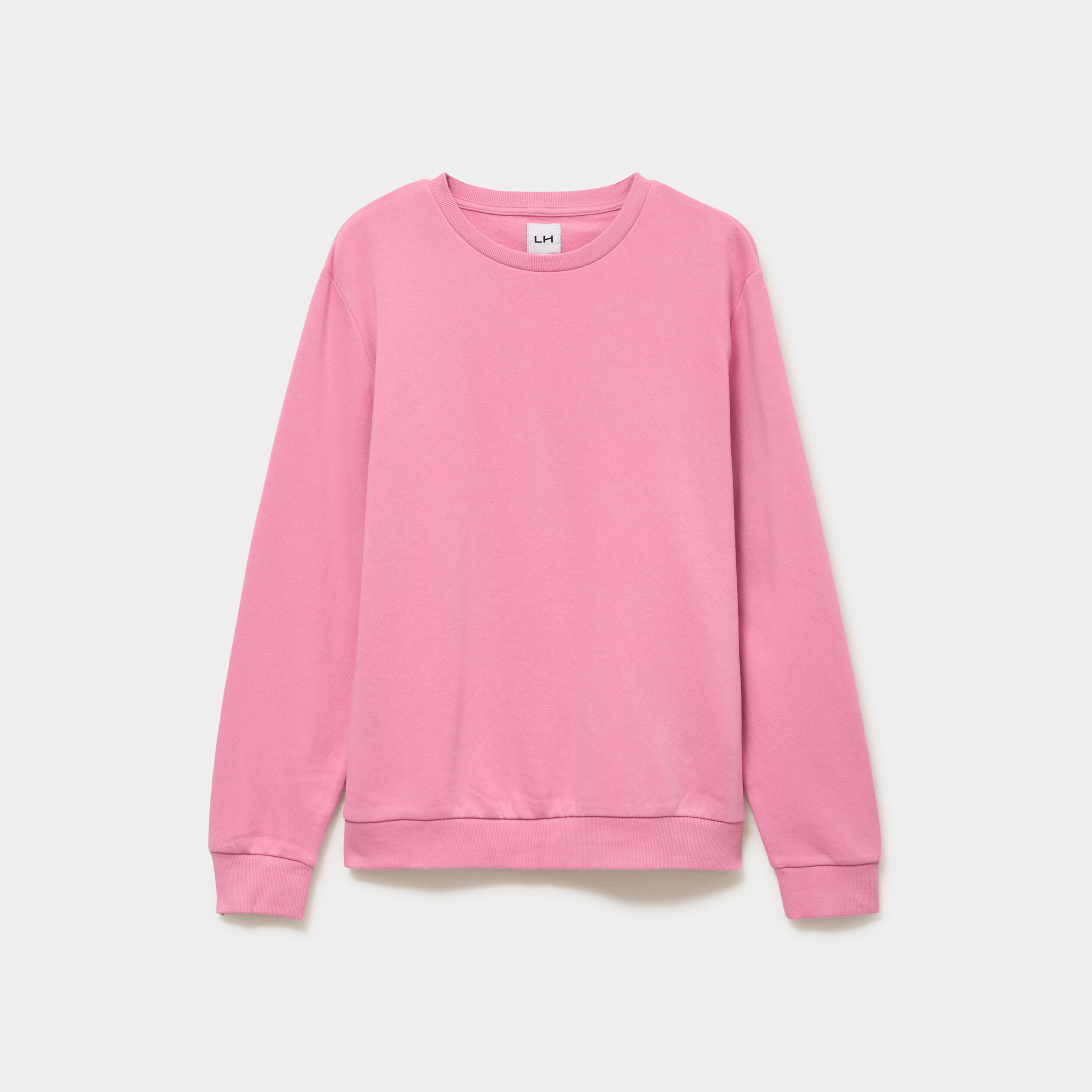Sweat molleton col rond rose homme