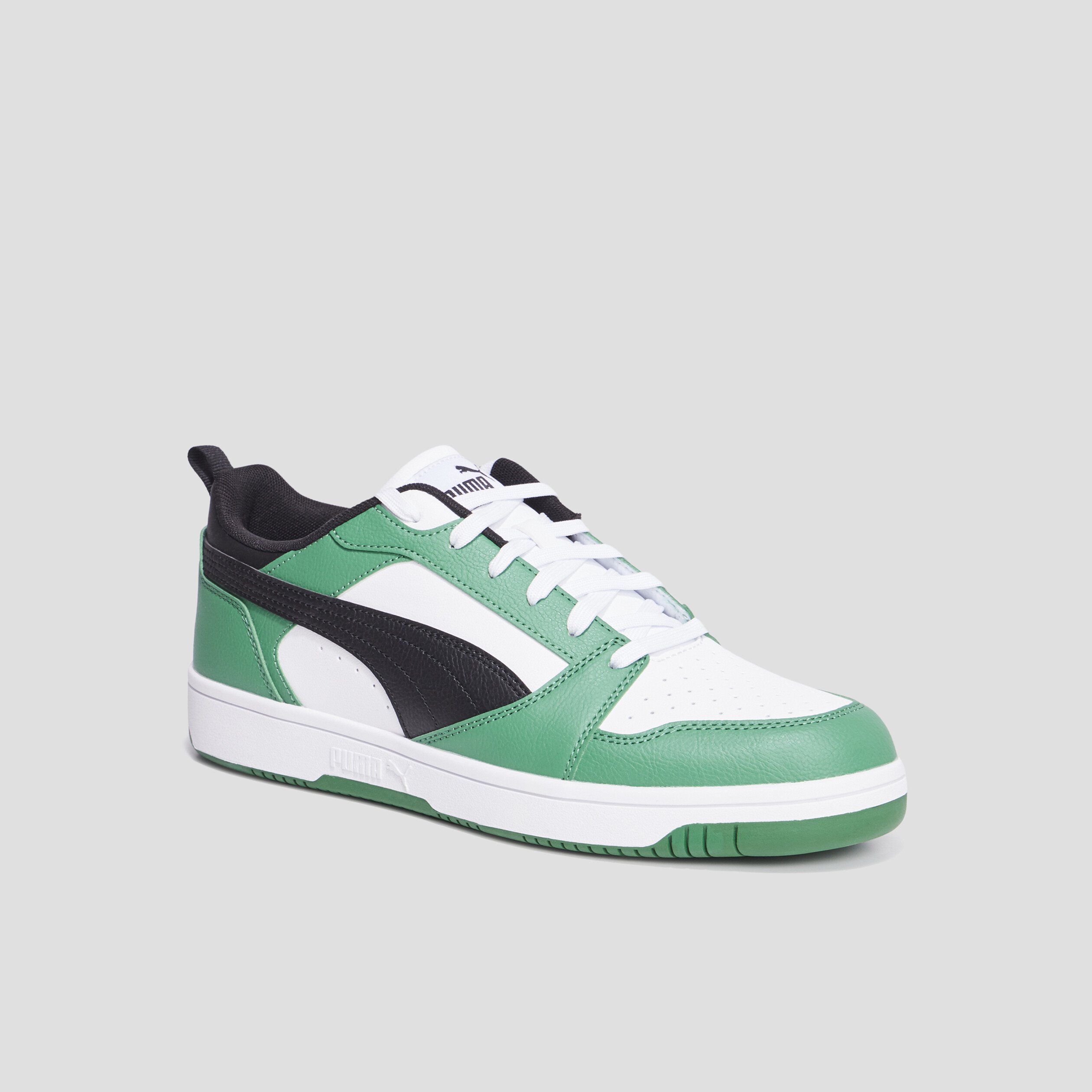 Tennis basses lacets Puma Rebound V6 vert homme
