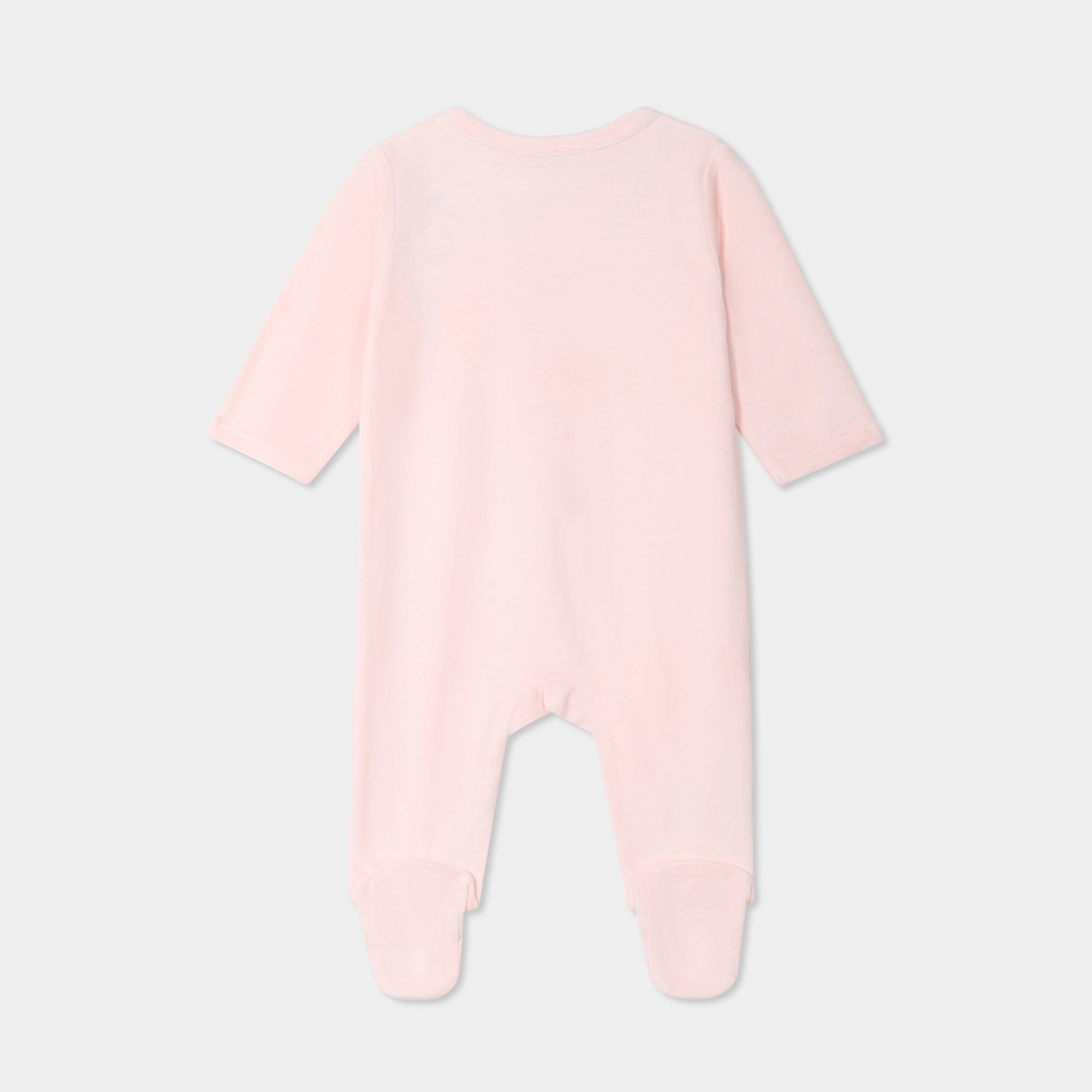 Dors-bien effet velours manches longues rose clair b&eacute;b&eacute;