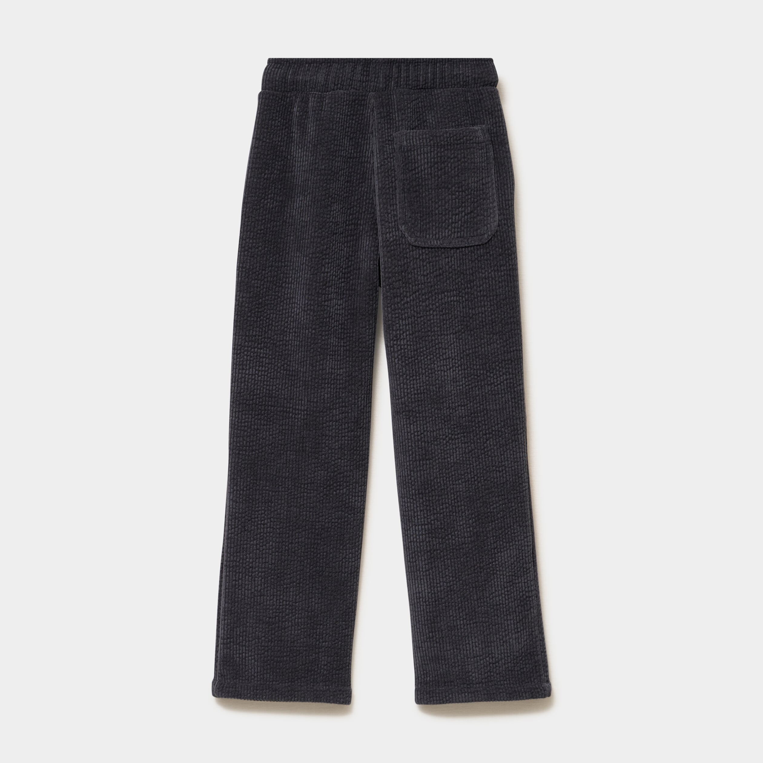 Pantalon relax effet velours c&ocirc;tel&eacute; gris fonc&eacute; gar&ccedil;on