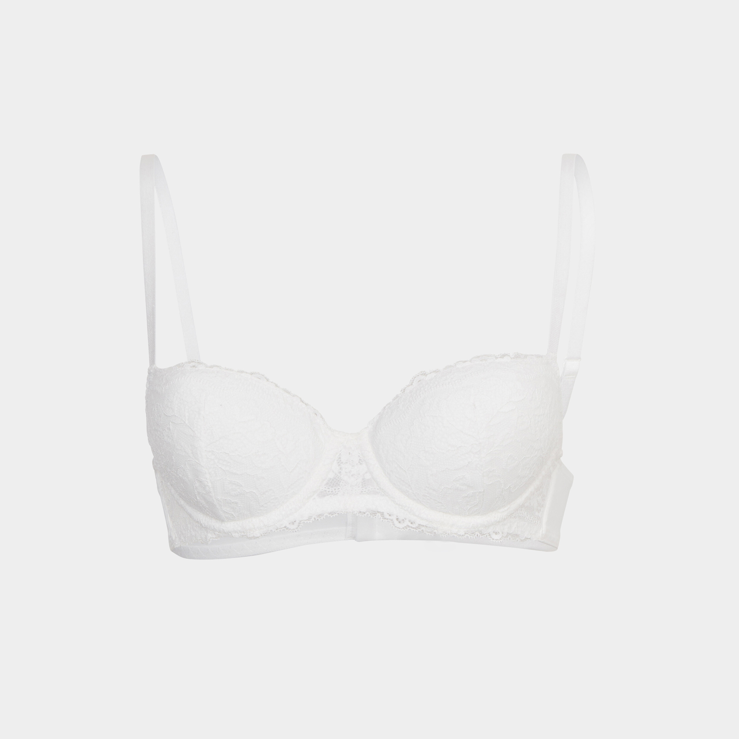 Soutien-gorge corbeille micro dentelle ivoire femme
