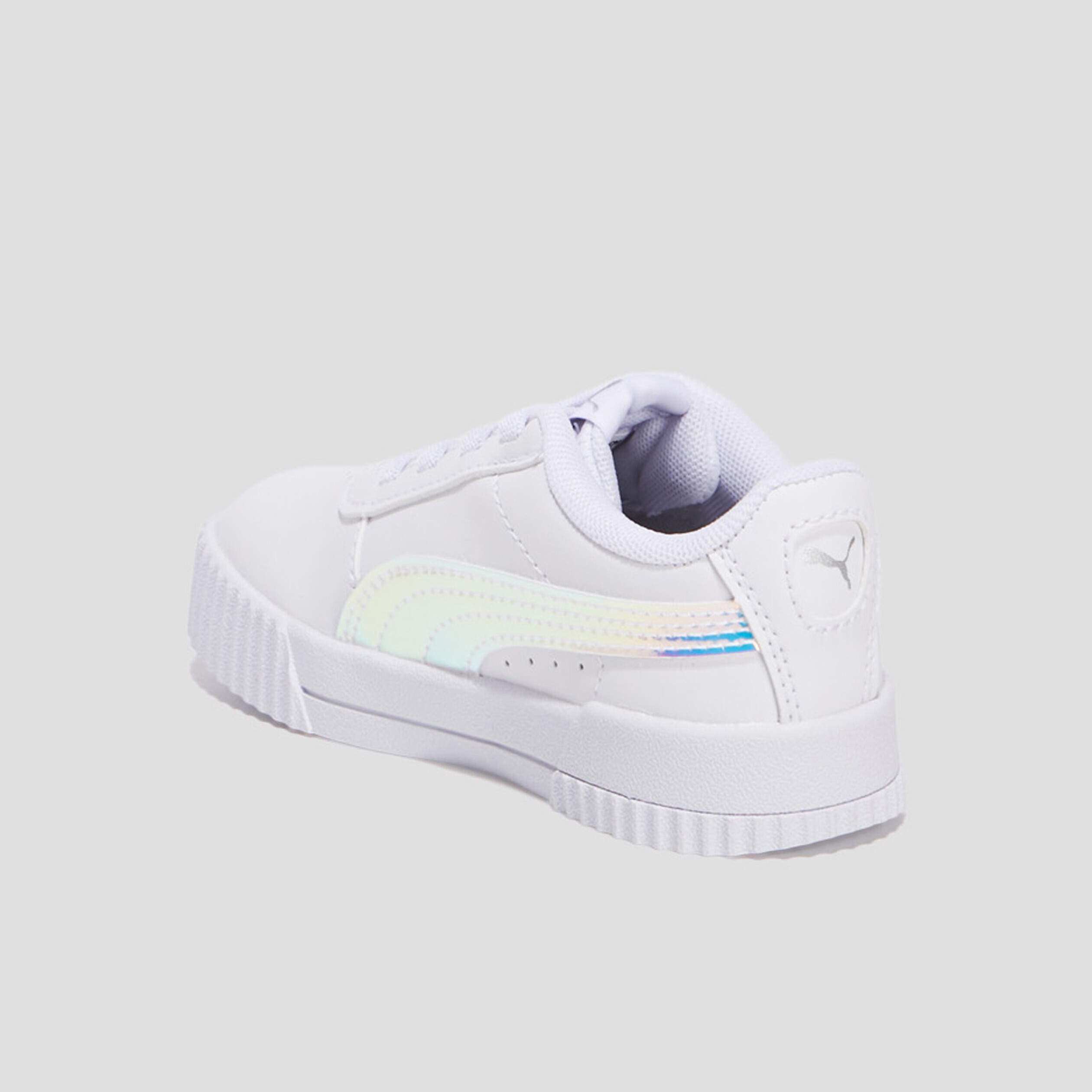 tennis a lacets puma carina blanc fille Tennis à lacets Puma Carina blanc fille