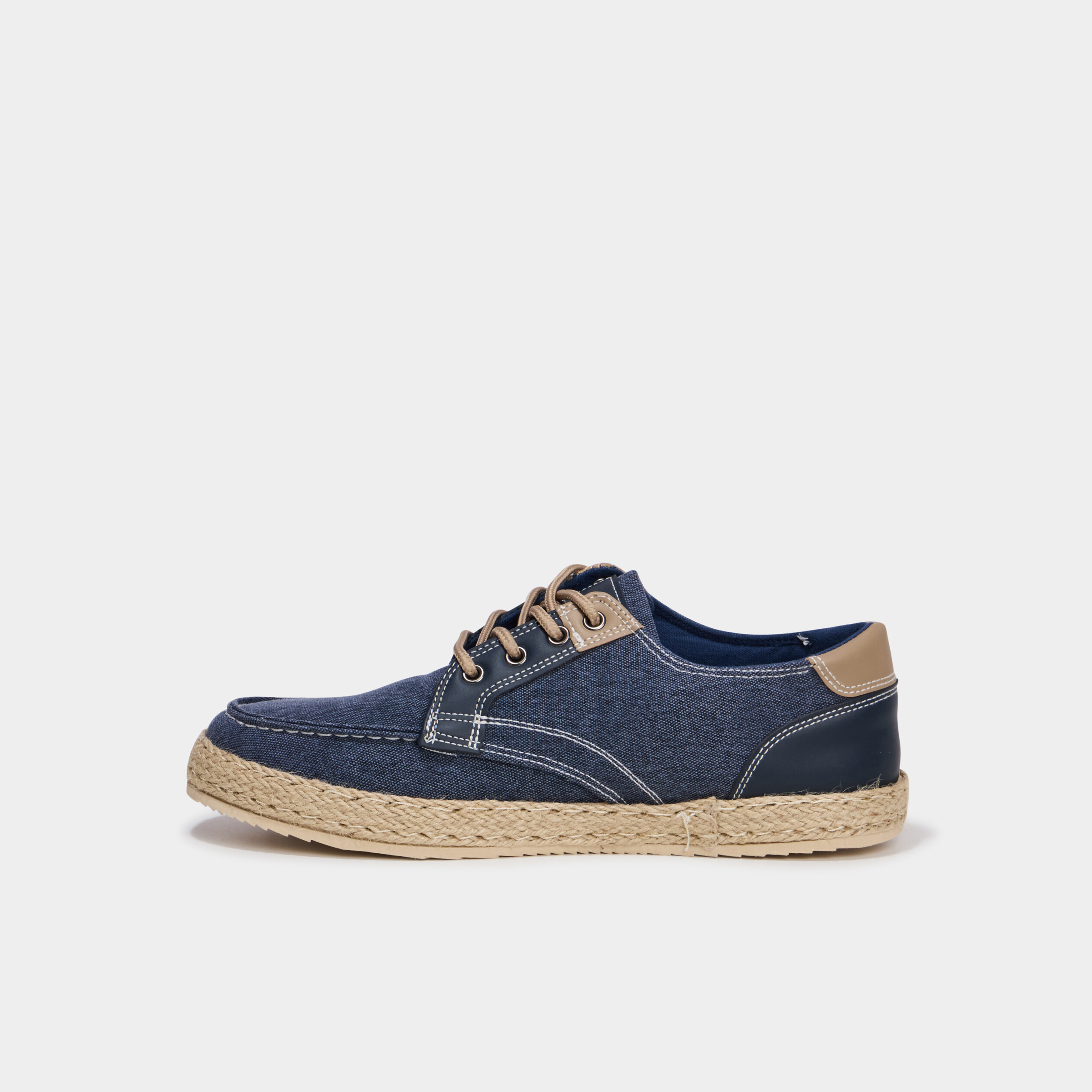 Chaussures bateau en jeans bleu homme