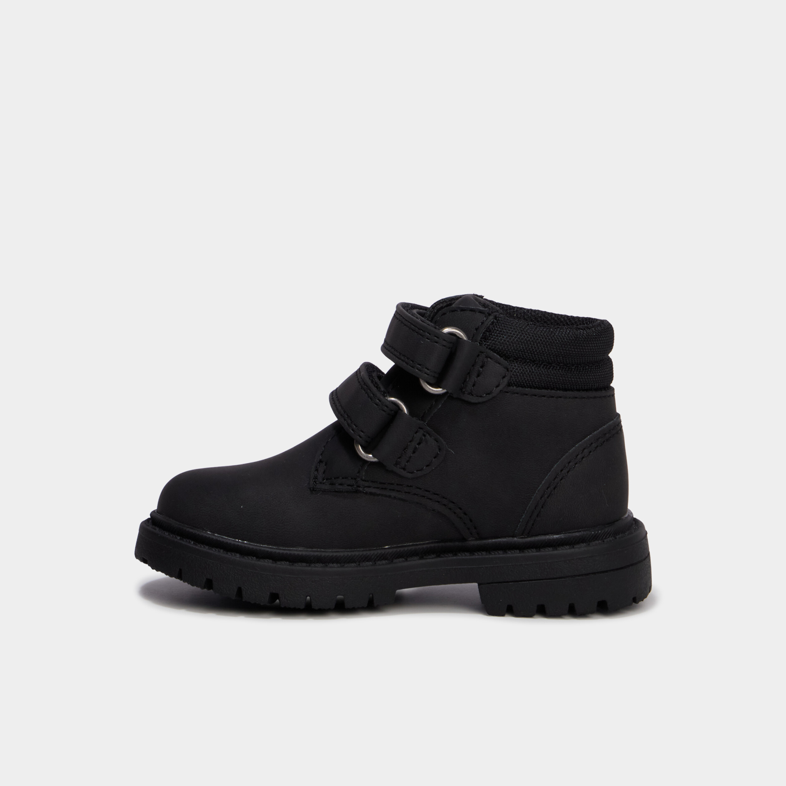 Boots crant&eacute;es &agrave; scratchs noir b&eacute;b&eacute; gar&ccedil;on