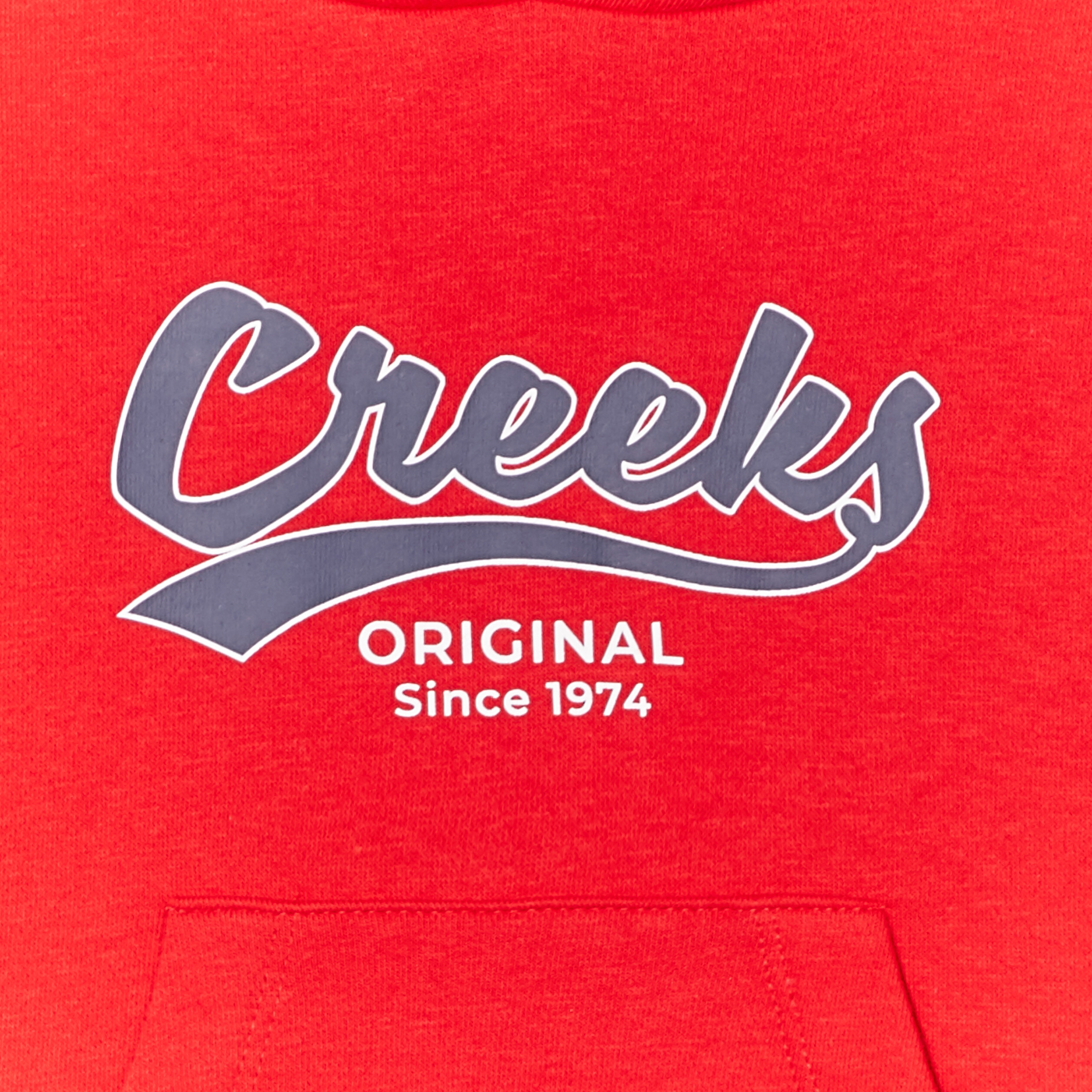 Sweat à capuche hoodie Creeks rouge fluo bébé garçon