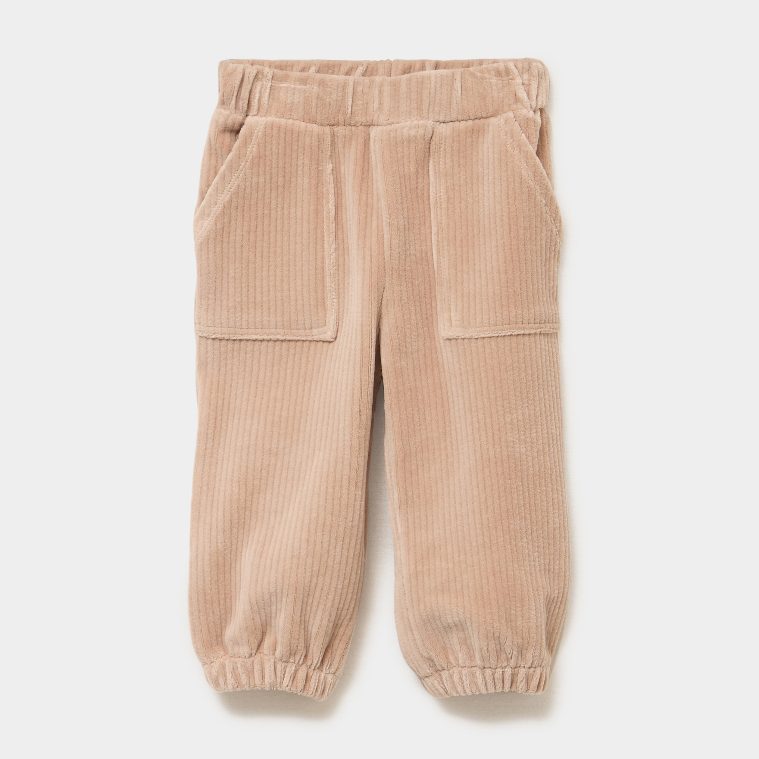 Pantalon effet velours c&ocirc;tel&eacute; sable b&eacute;b&eacute; gar&ccedil;on