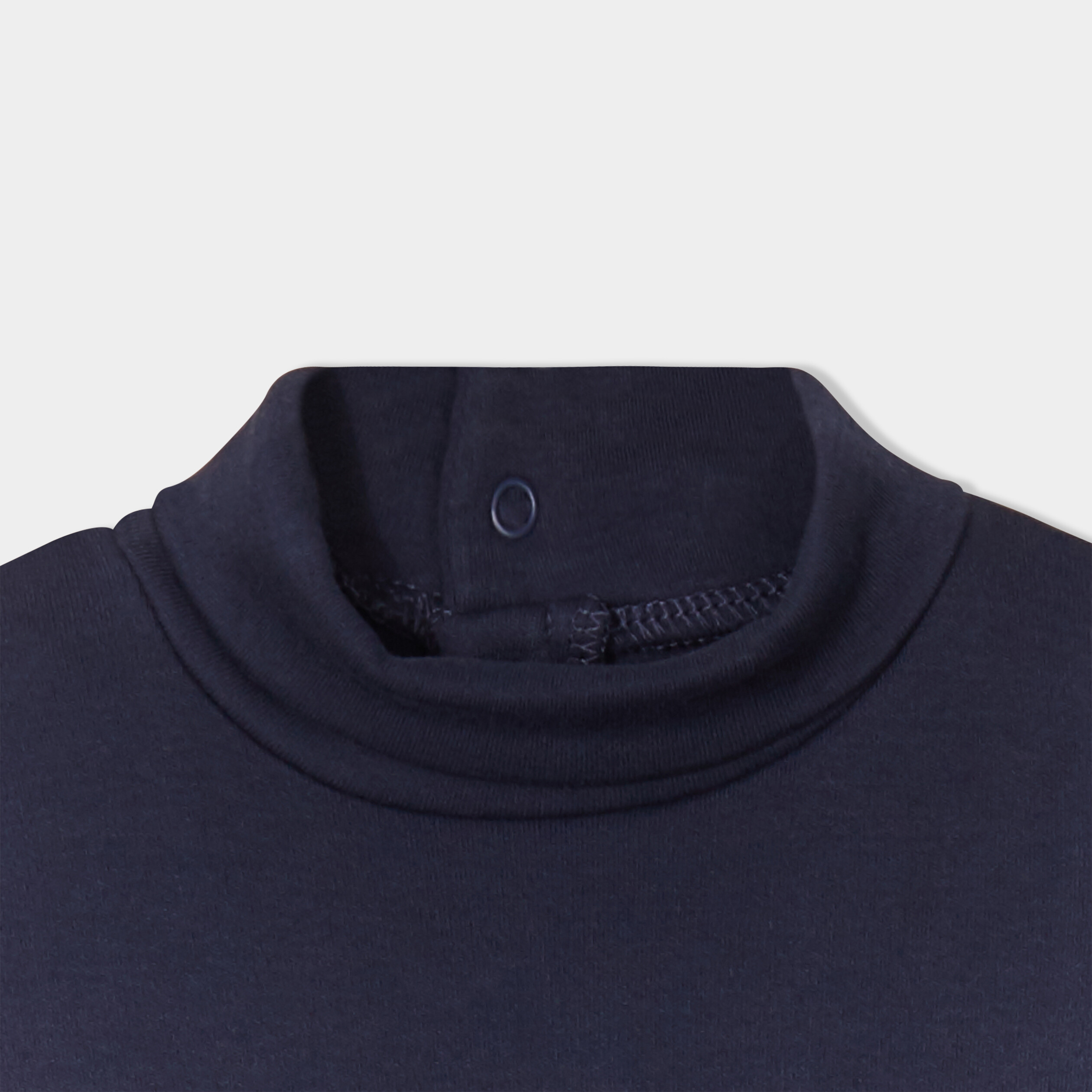 Body col roul&eacute; manches longues coton bleu marine b&eacute;b&eacute; gar&ccedil;on