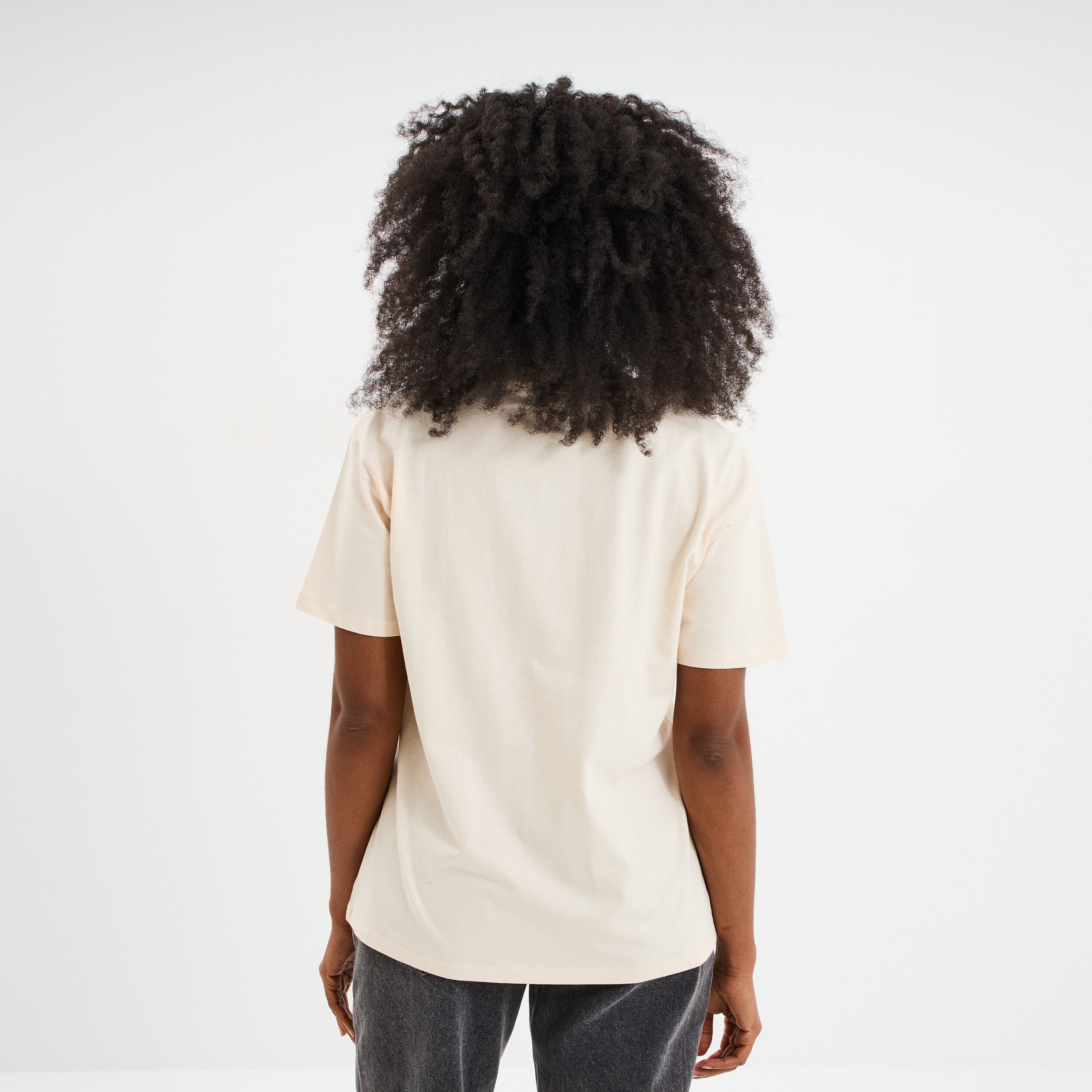 t shirt strass et manches courtes creme femme T-shirt strass et manches courtes creme femme