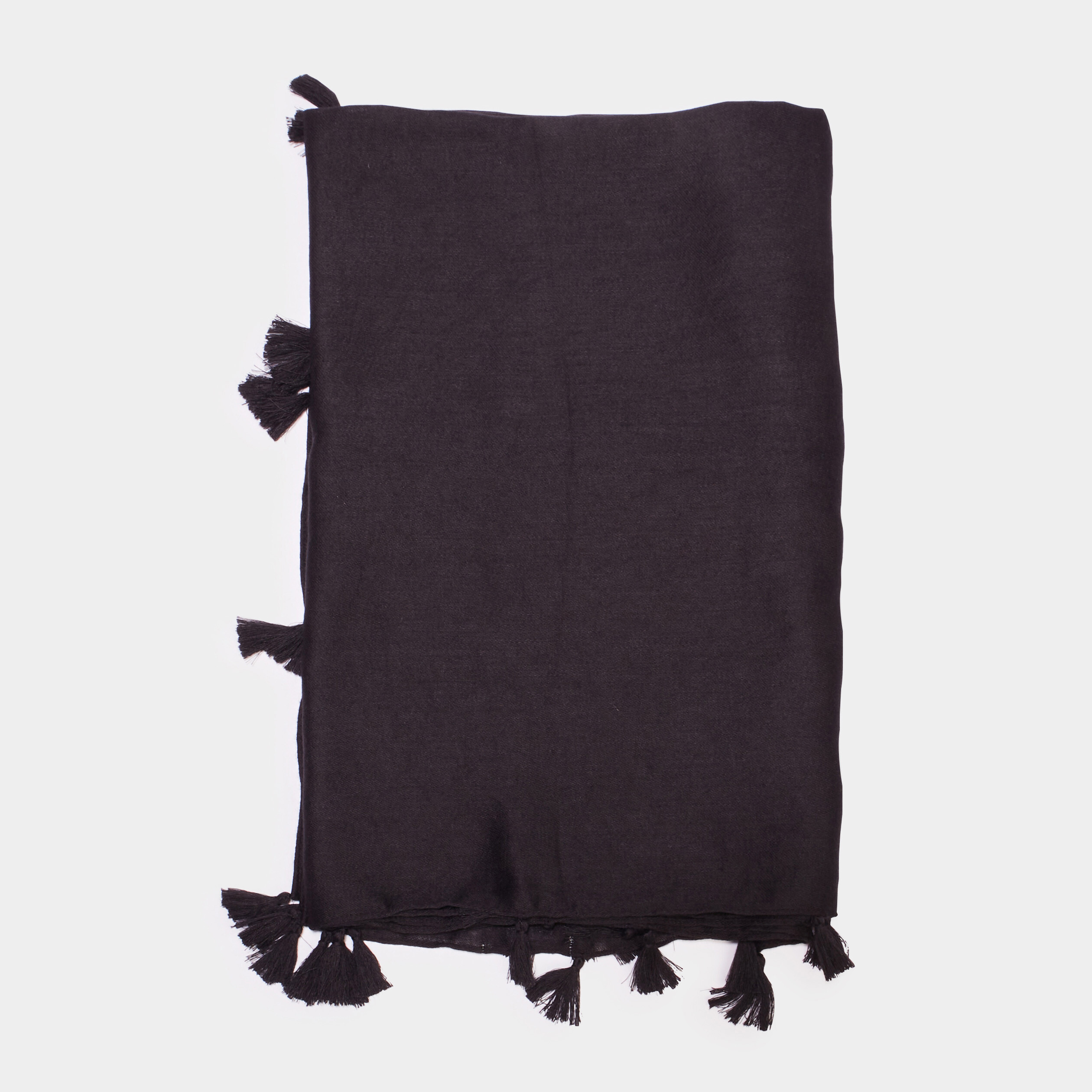 foulard a pompons noir femme Foulard à pompons noir femme
