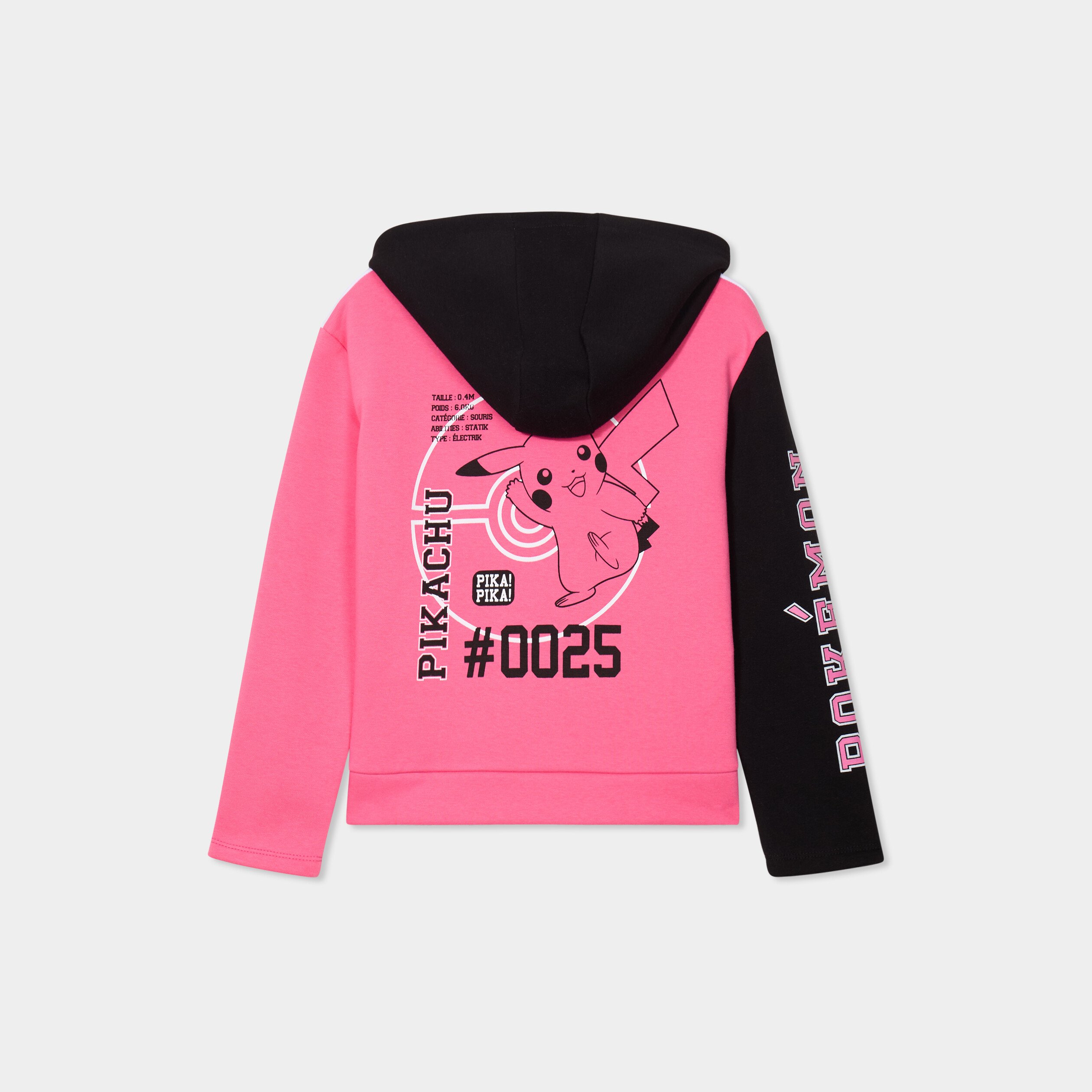 sweat zippe a capuche pokemon pikachu multicolore fille Sweat zippé à capuche Pokémon Pikachu multicolore fille