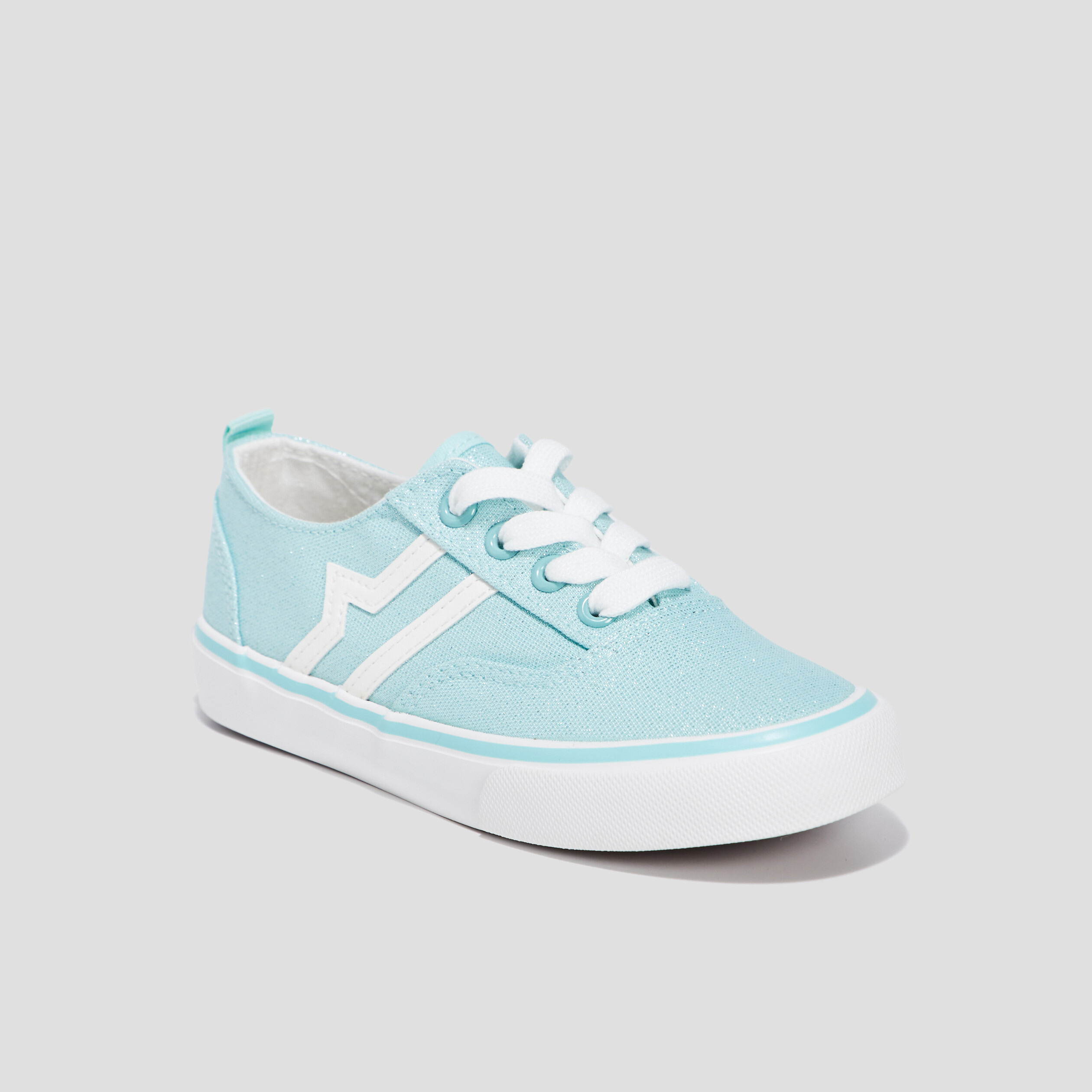 Tennis en toile à lacets Creeks bleu turquoise fille