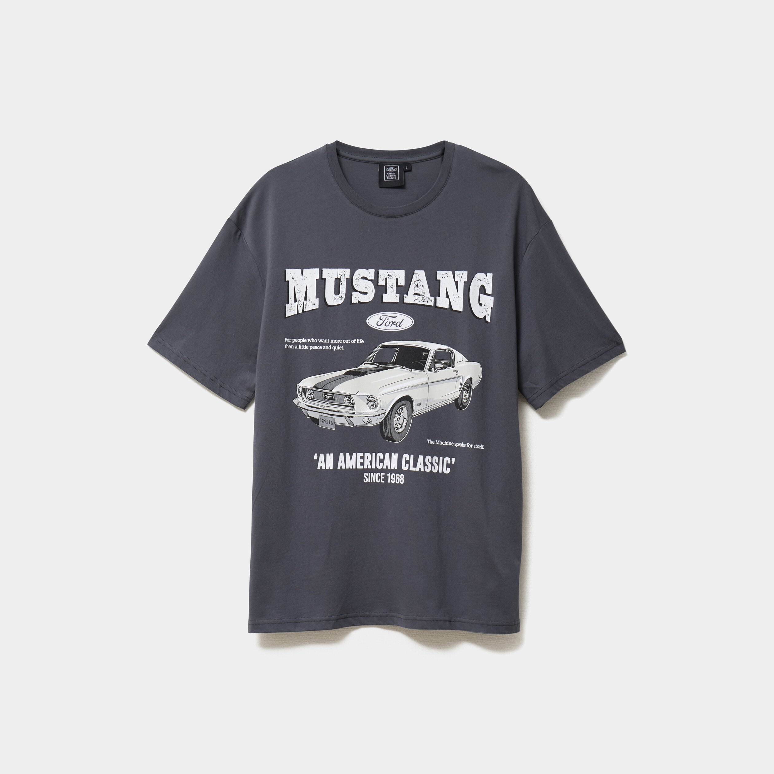 t shirt manches courtes coton mustang gris fonce homme T-shirt manches courtes coton Mustang gris foncé homme
