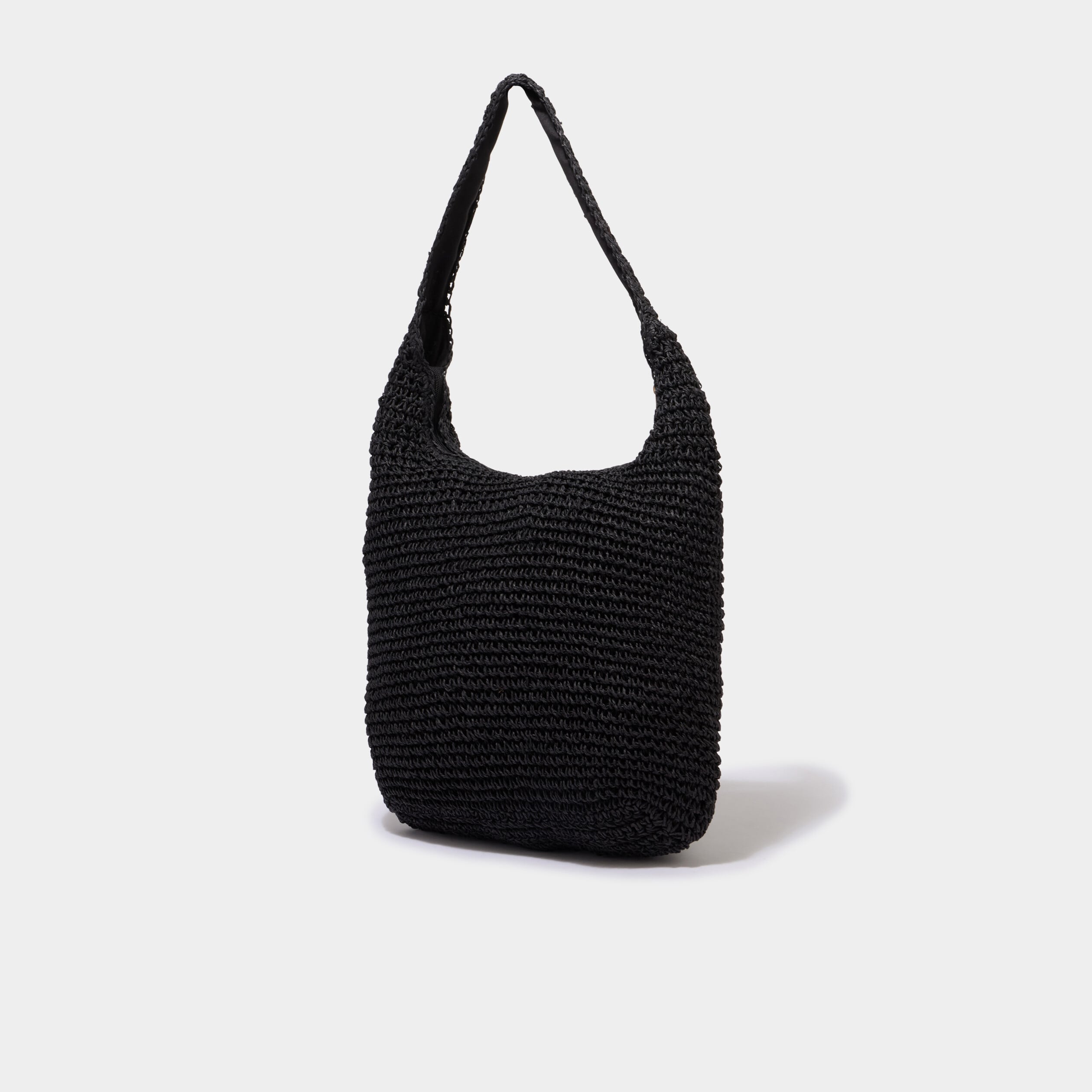 Sac cabas tress&eacute; port&eacute;-&eacute;paule noir femme