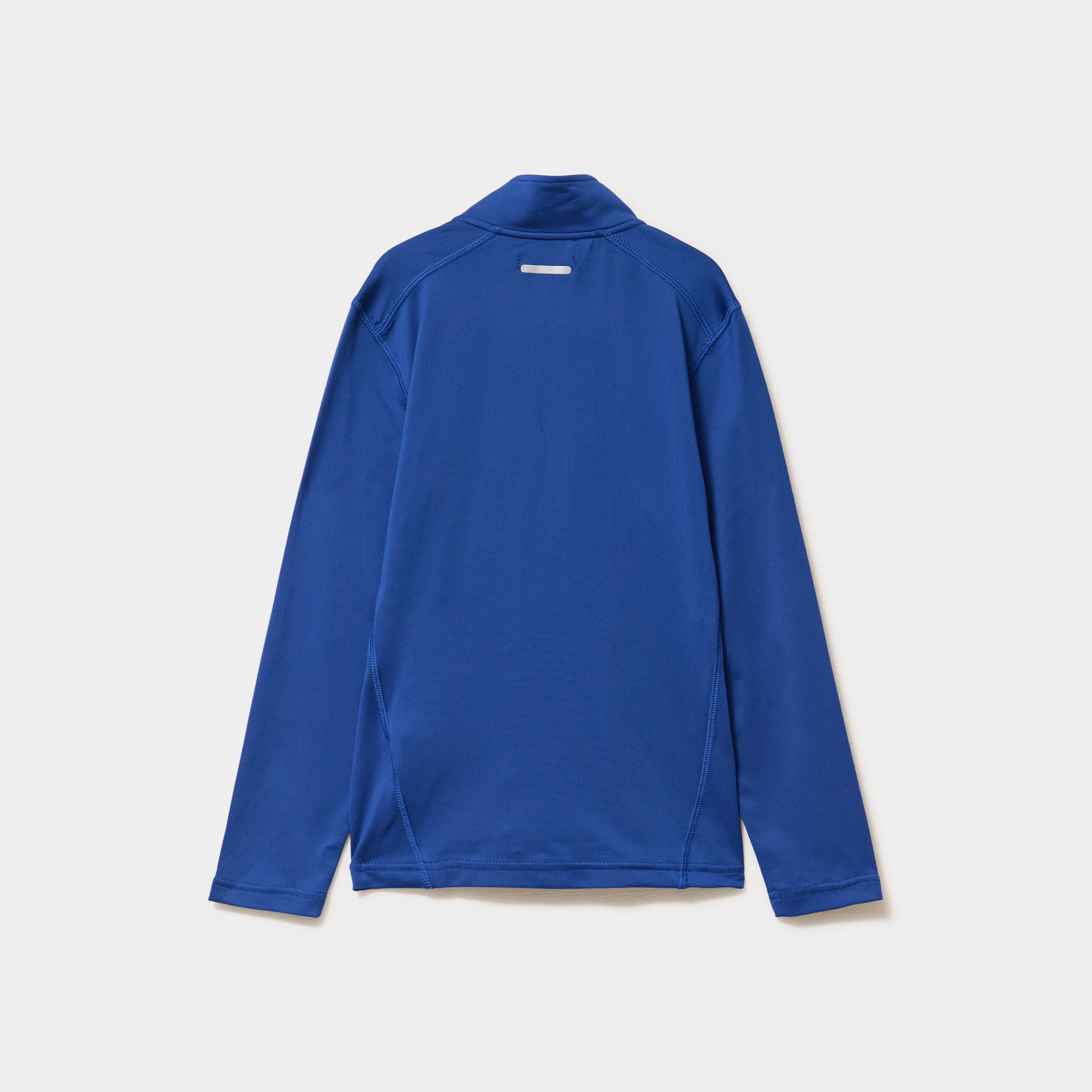 T-shirt sport col camionneur zipp&eacute; bleu electrique gar&ccedil;on