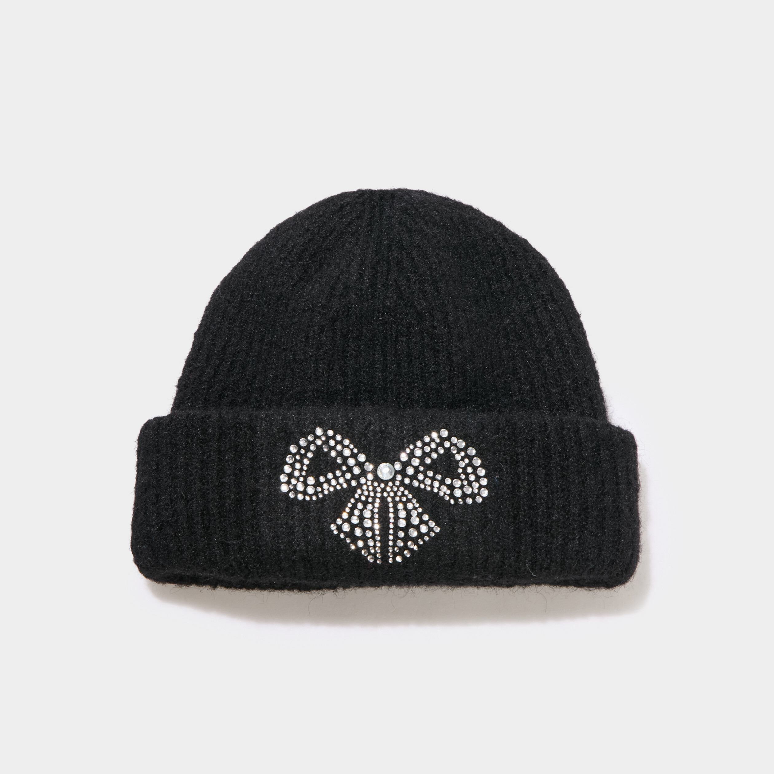 Bonnet &agrave; d&eacute;tails bijoux noir fille