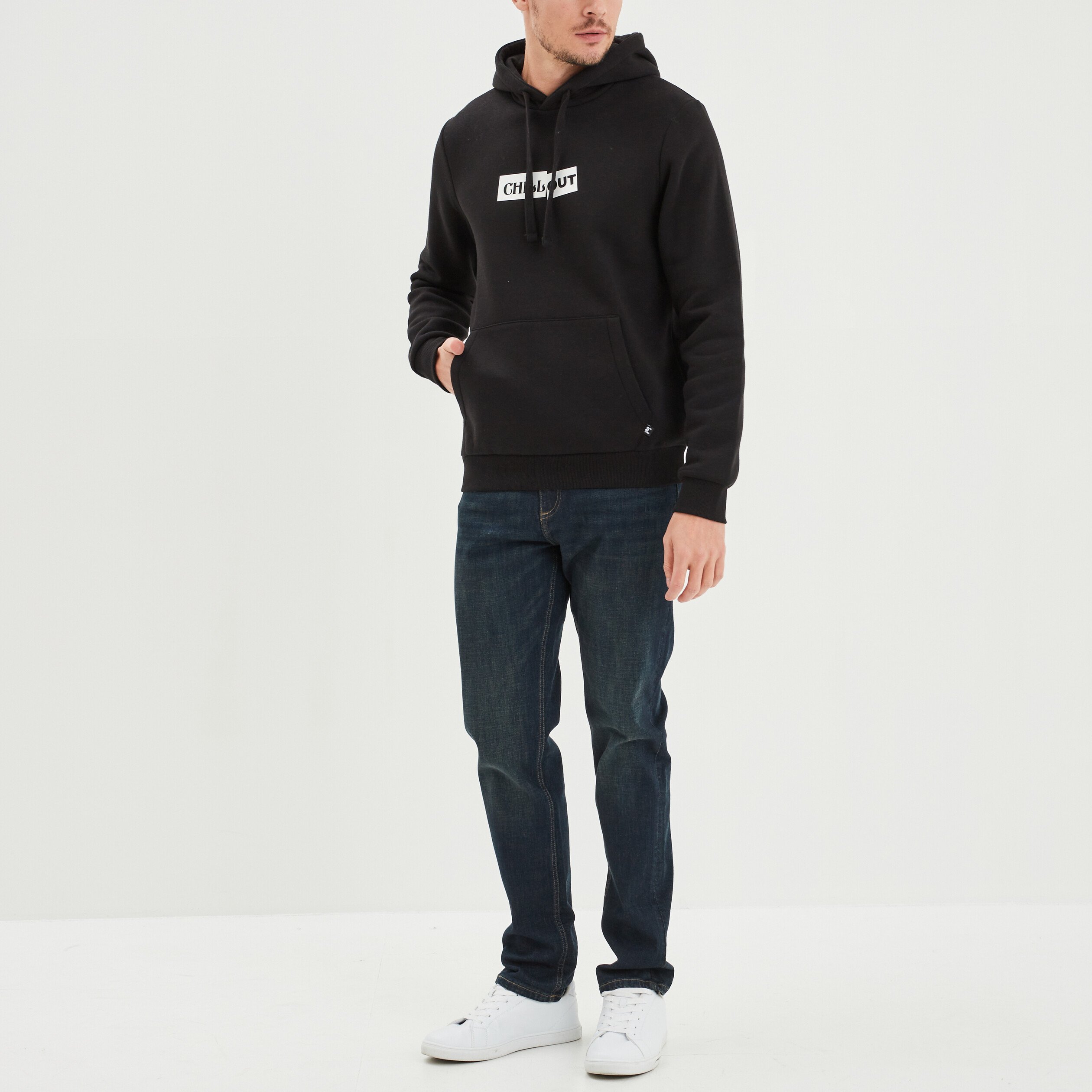 Jeans straight 5 poches Liberto denim brut homme