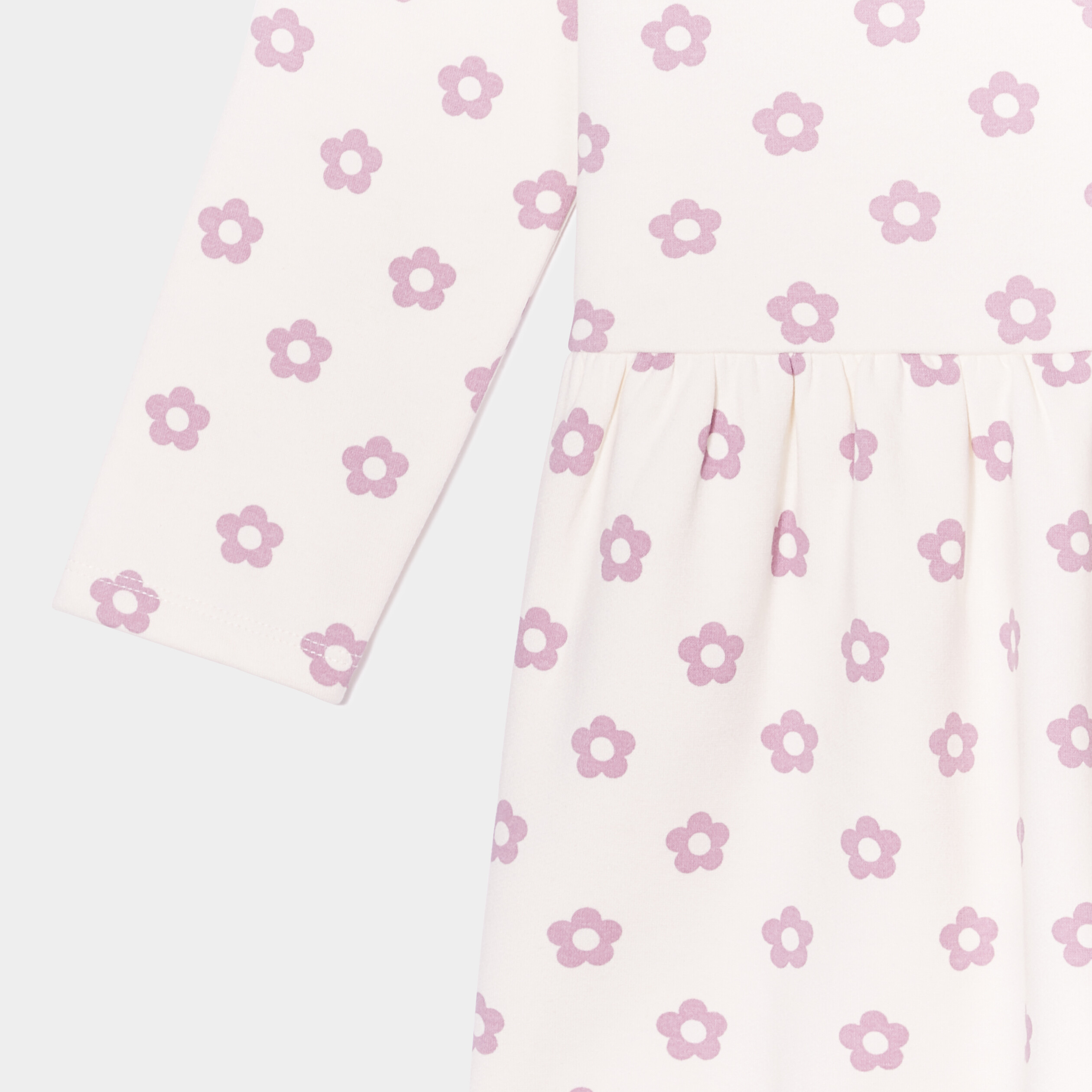 robe molleton volantee manches longues beige fille Robe molleton volantée manches longues beige fille