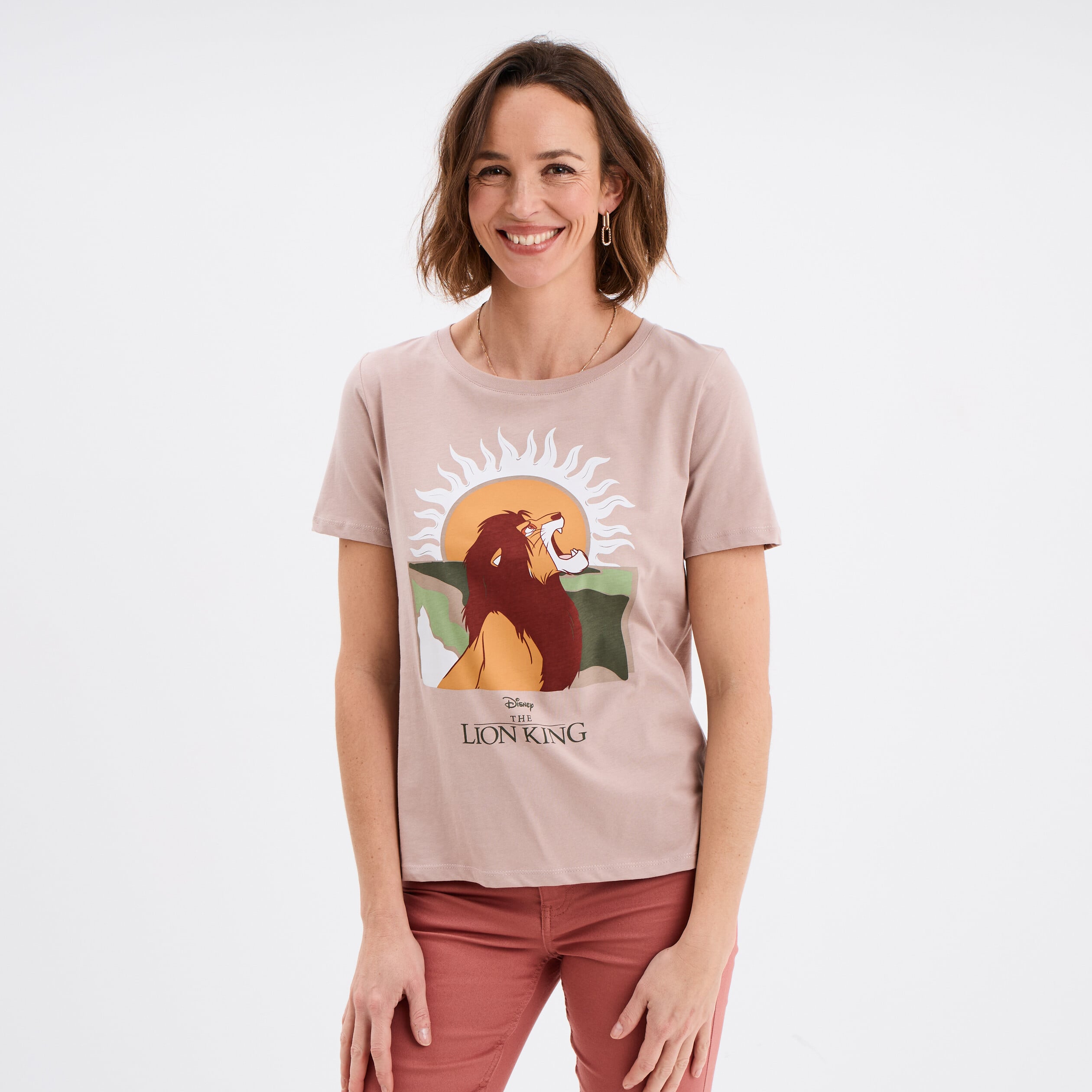 T-shirt manches courtes Le Roi lion sable femme
