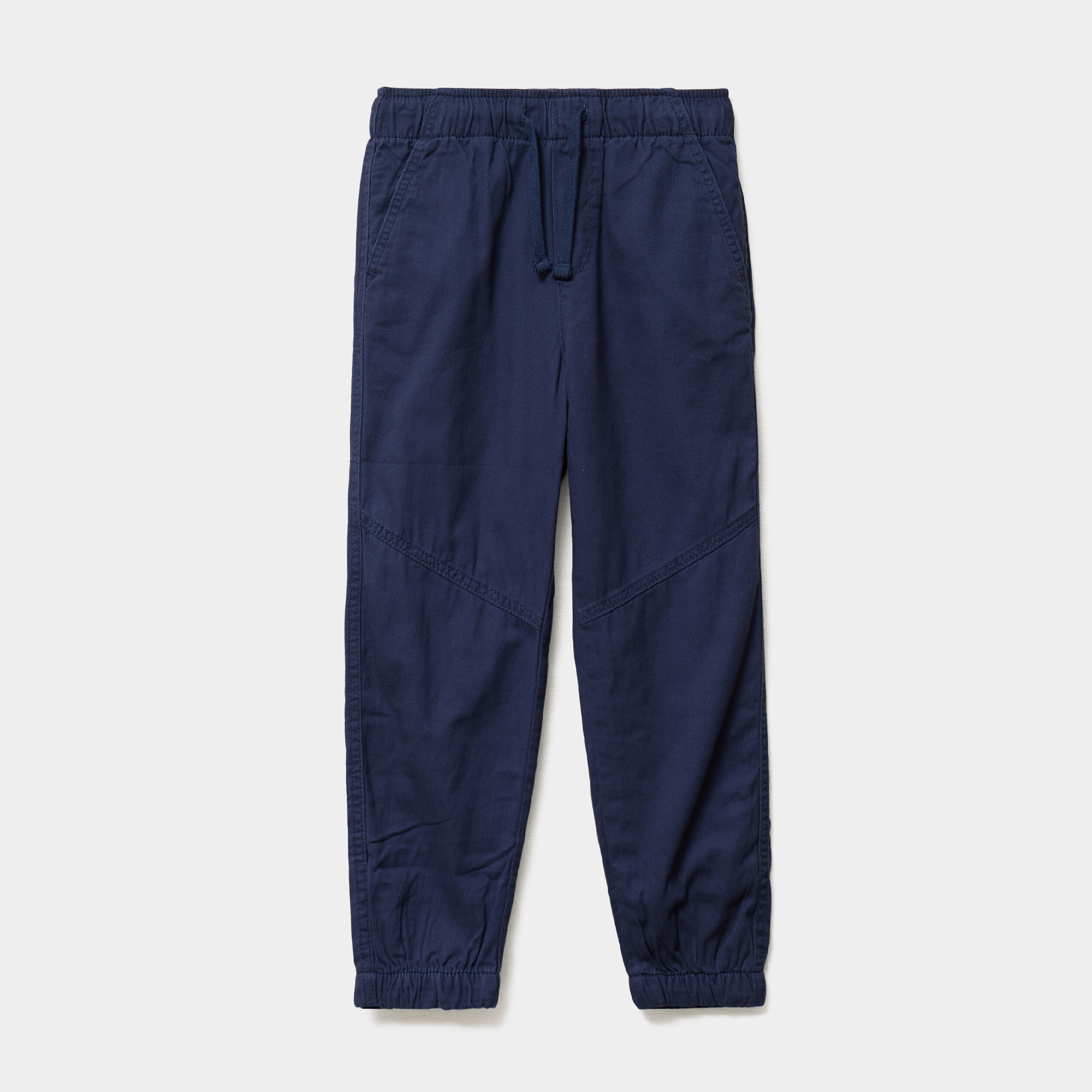 Pantalon jogger doubl&eacute; coton bleu marine gar&ccedil;on