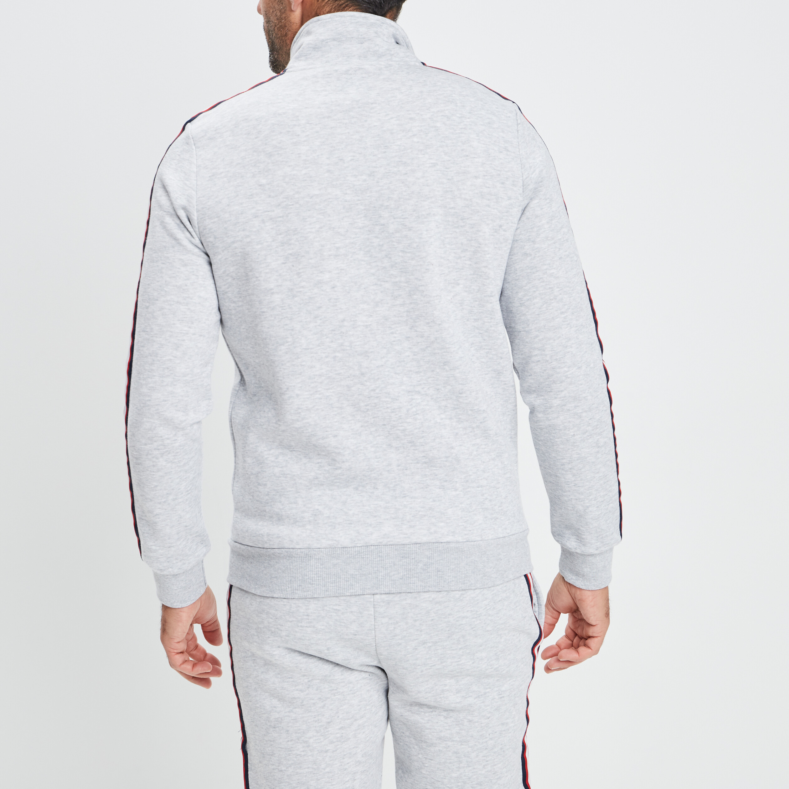 Gilet zippé Creeks gris clair homme
