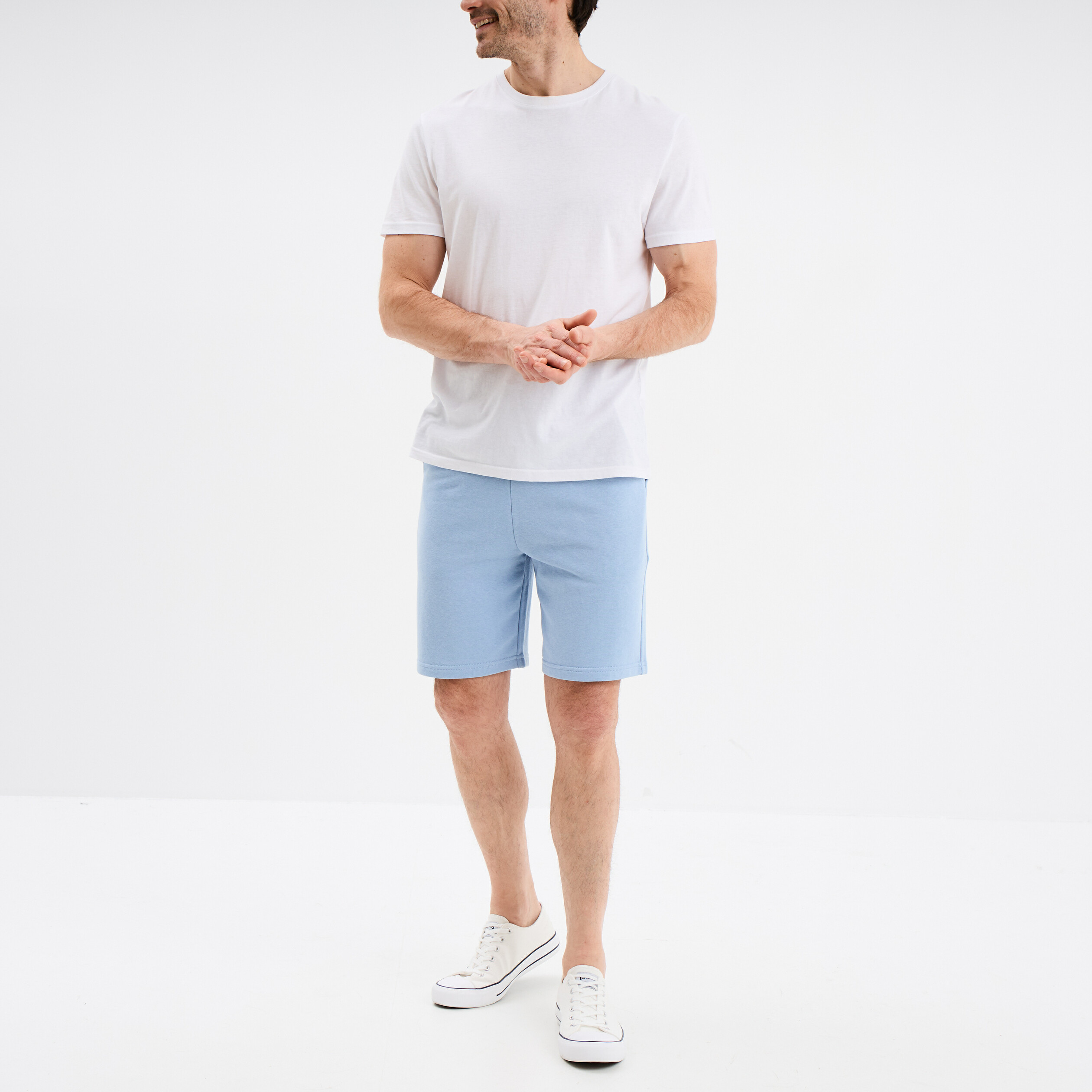 short de jogging en molleton bleu ciel homme Short de jogging en molleton bleu ciel homme