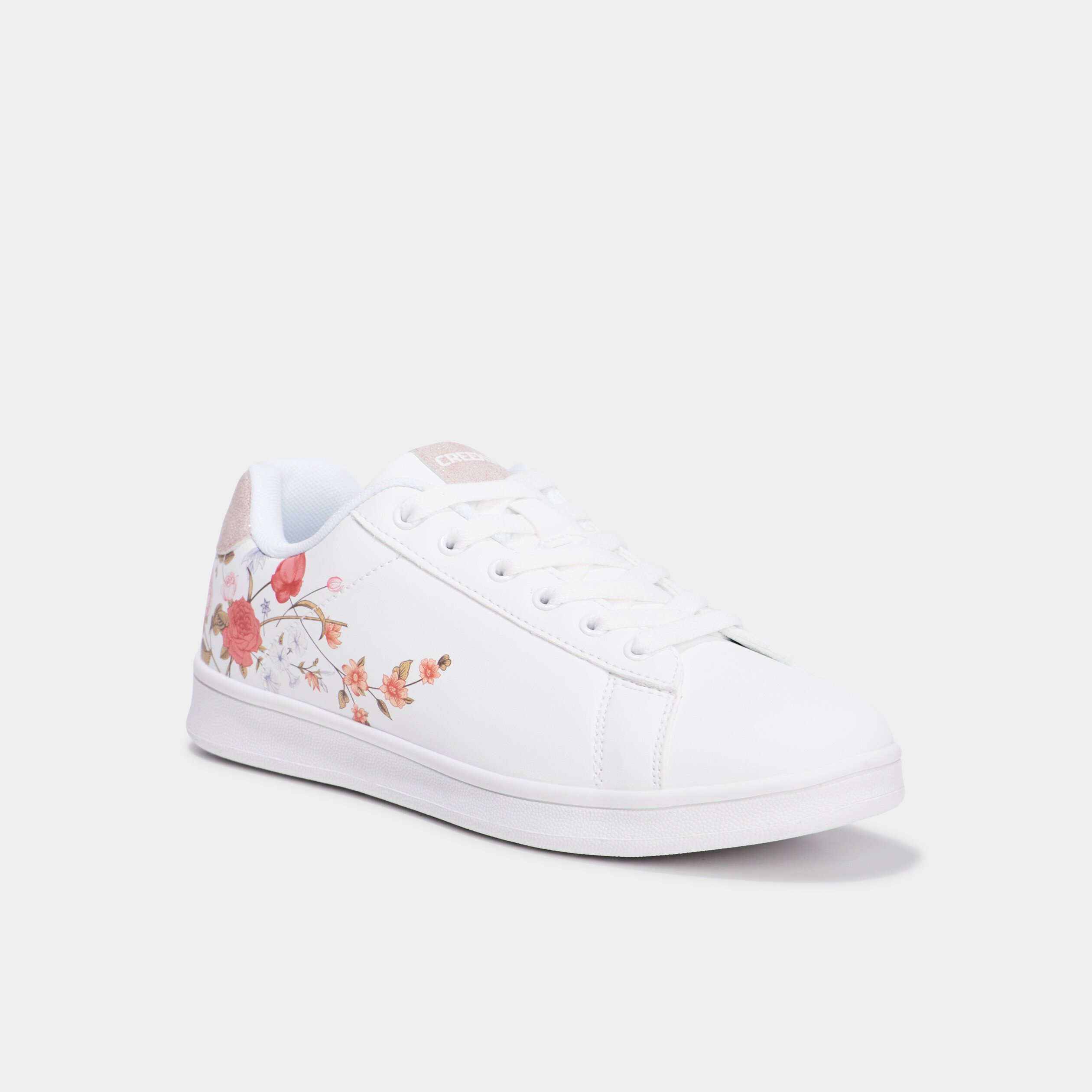 tennis basses a lacets creeks blanc femme Tennis basses à lacets Creeks blanc femme