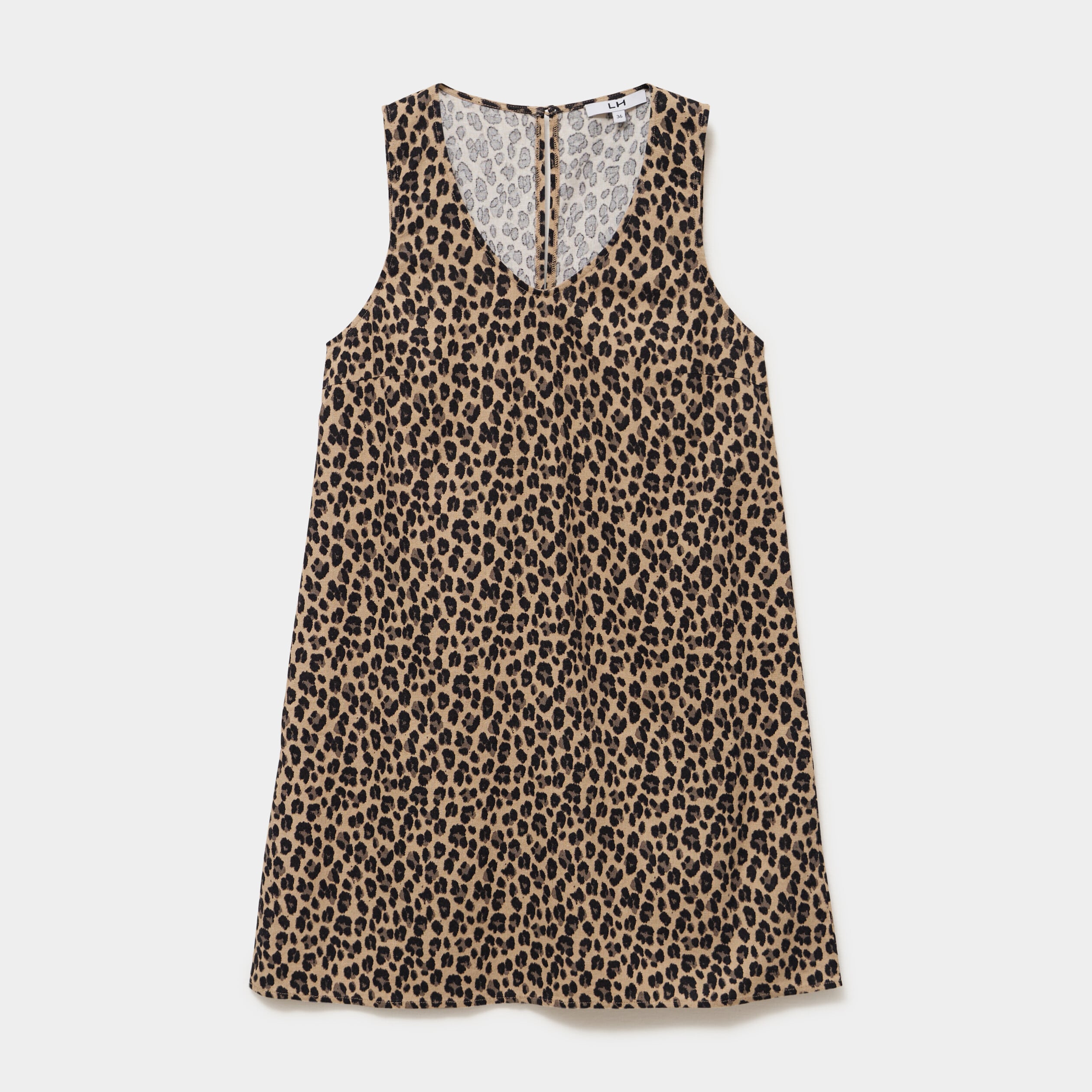 Robe droite courte lin majoritaire beige clair femme