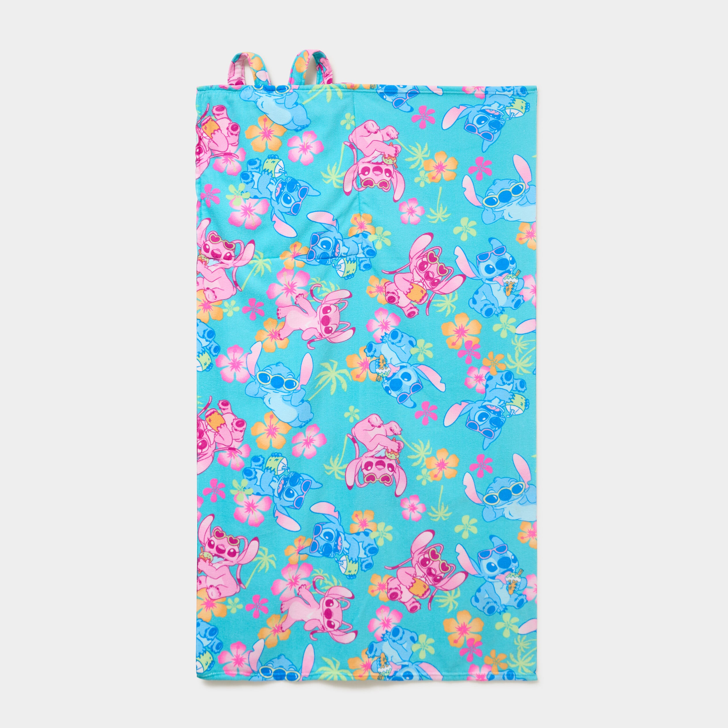 Serviette sac de bain 2-en-1 Stitch bleu turquoise fille