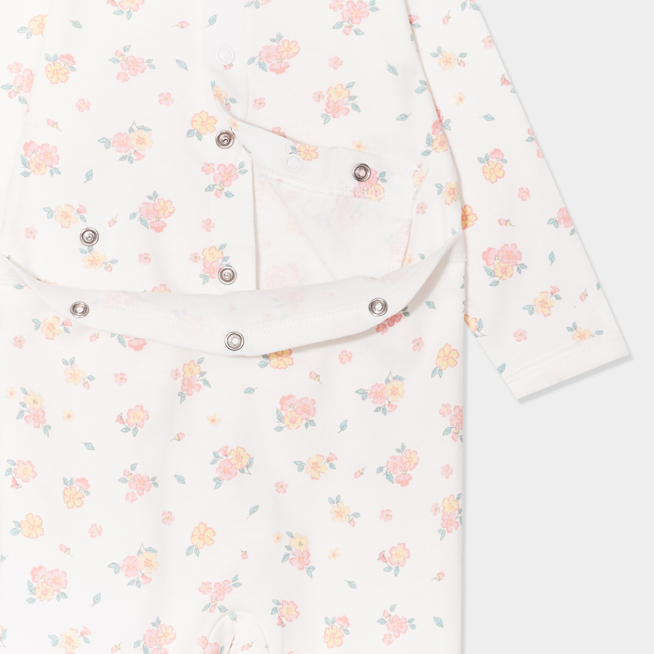 dors bien boutonne dos coton ecru bebef Dors-bien boutonné dos coton ecru bébé fille