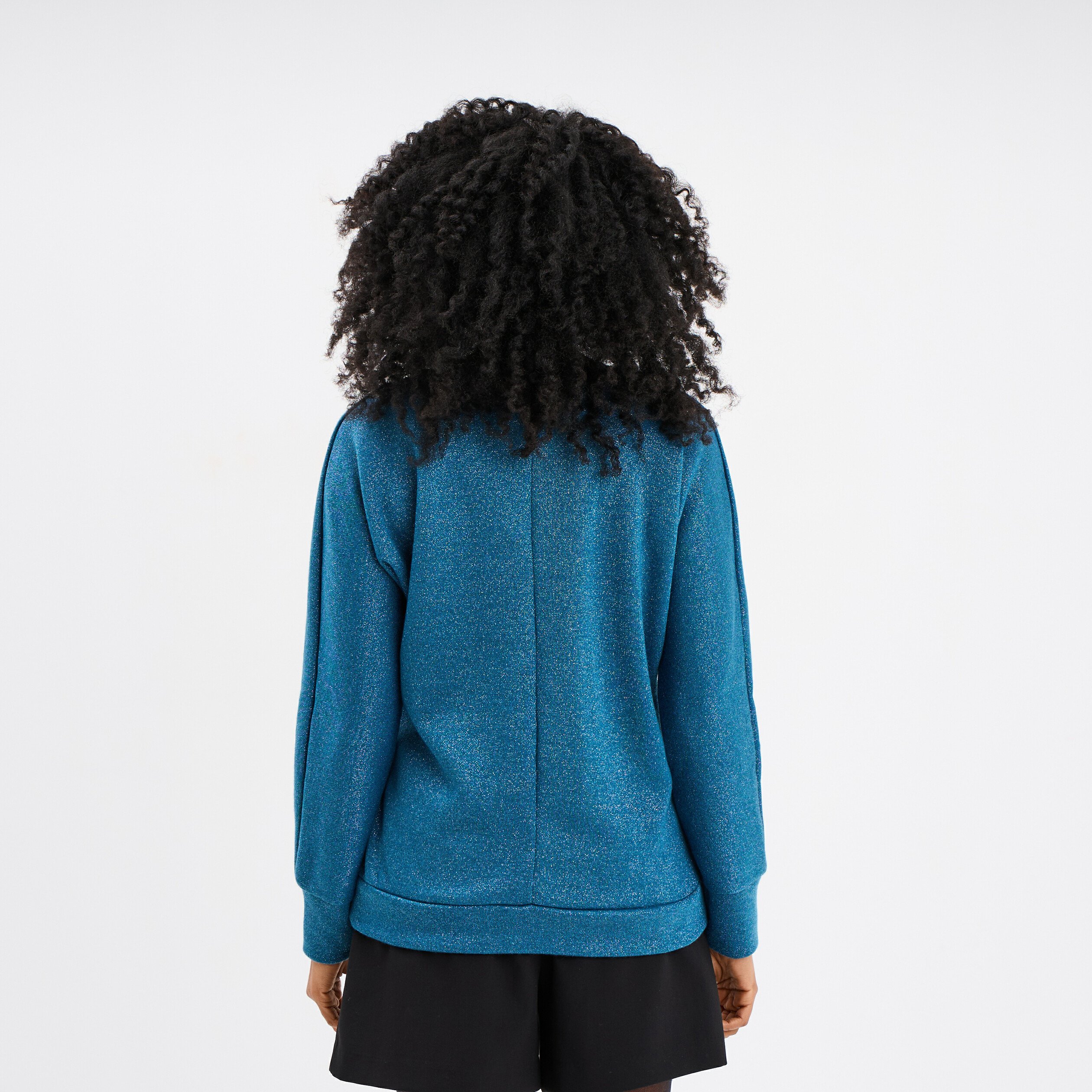 pull chauve souris col en v detail zippe bleu petrole femme Pull chauve-souris col en V détail zippé bleu pétrole femme