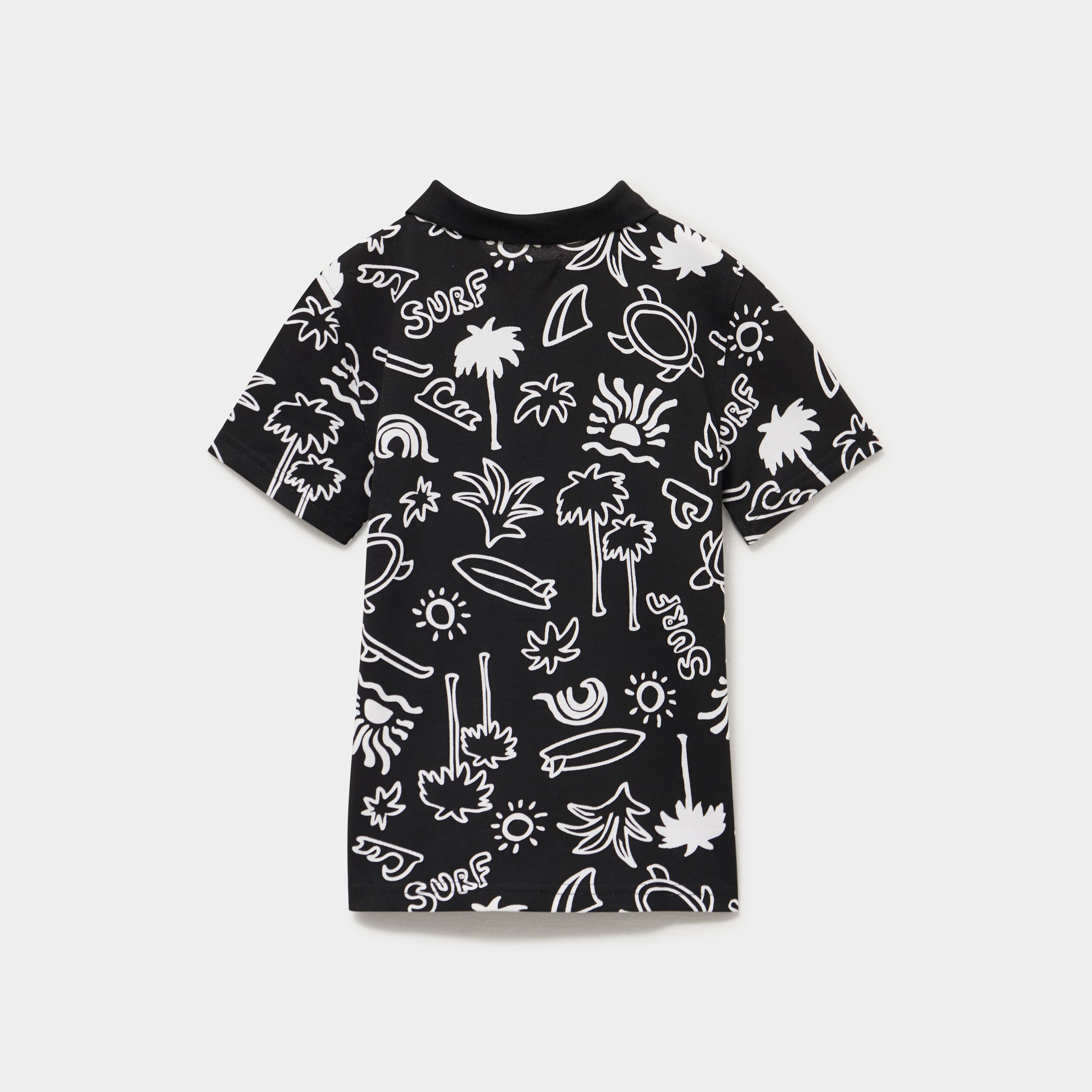 Polo manches courtes noir gar&ccedil;on