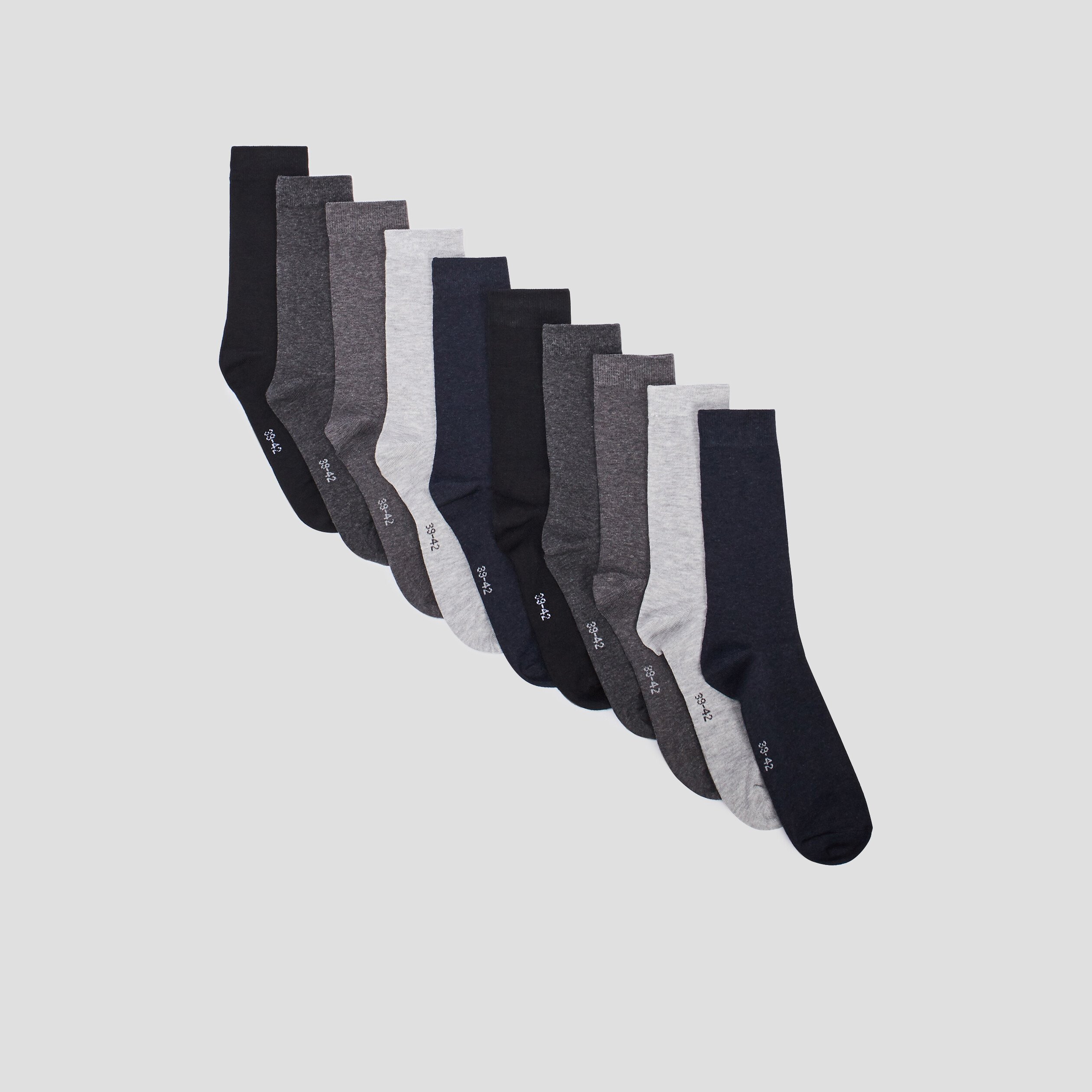 lot 10 paires de chaussettes noir homme Lot 10 paires de chaussettes noir homme