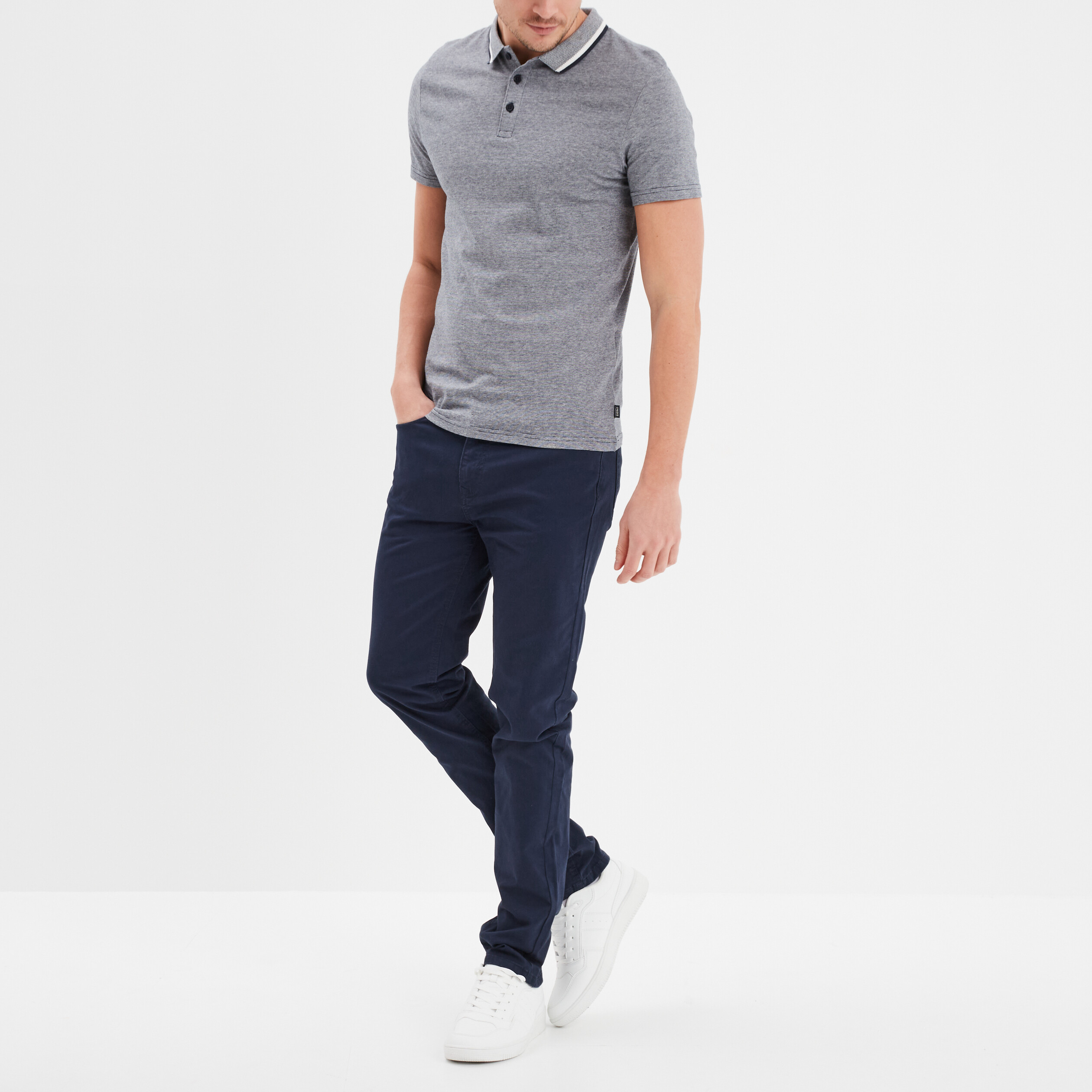 polo manches courtes coton creeks bleu marine homme Polo manches courtes coton Creeks bleu marine homme