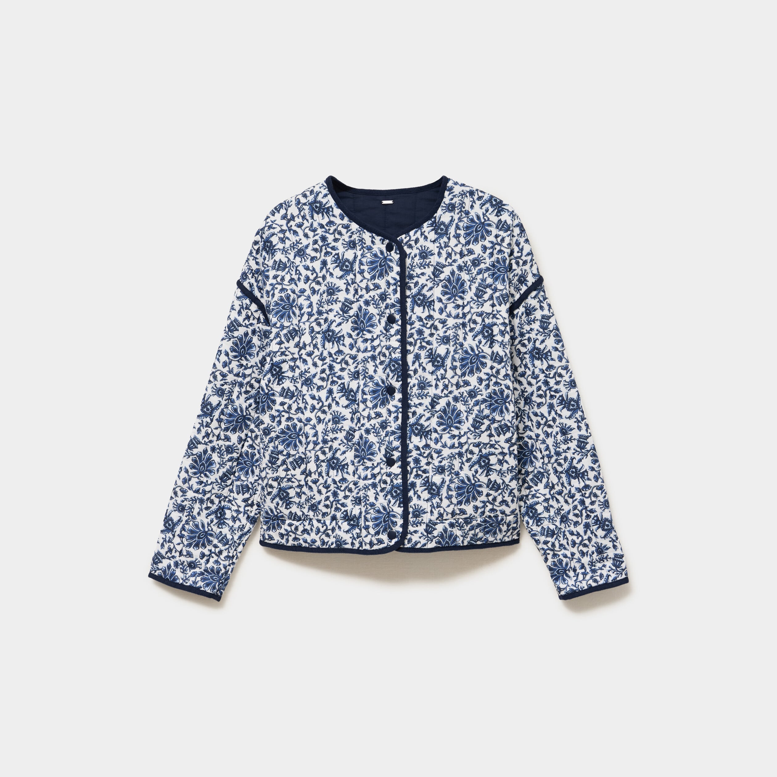 Veste manches longues matelass&eacute;e blanc femme